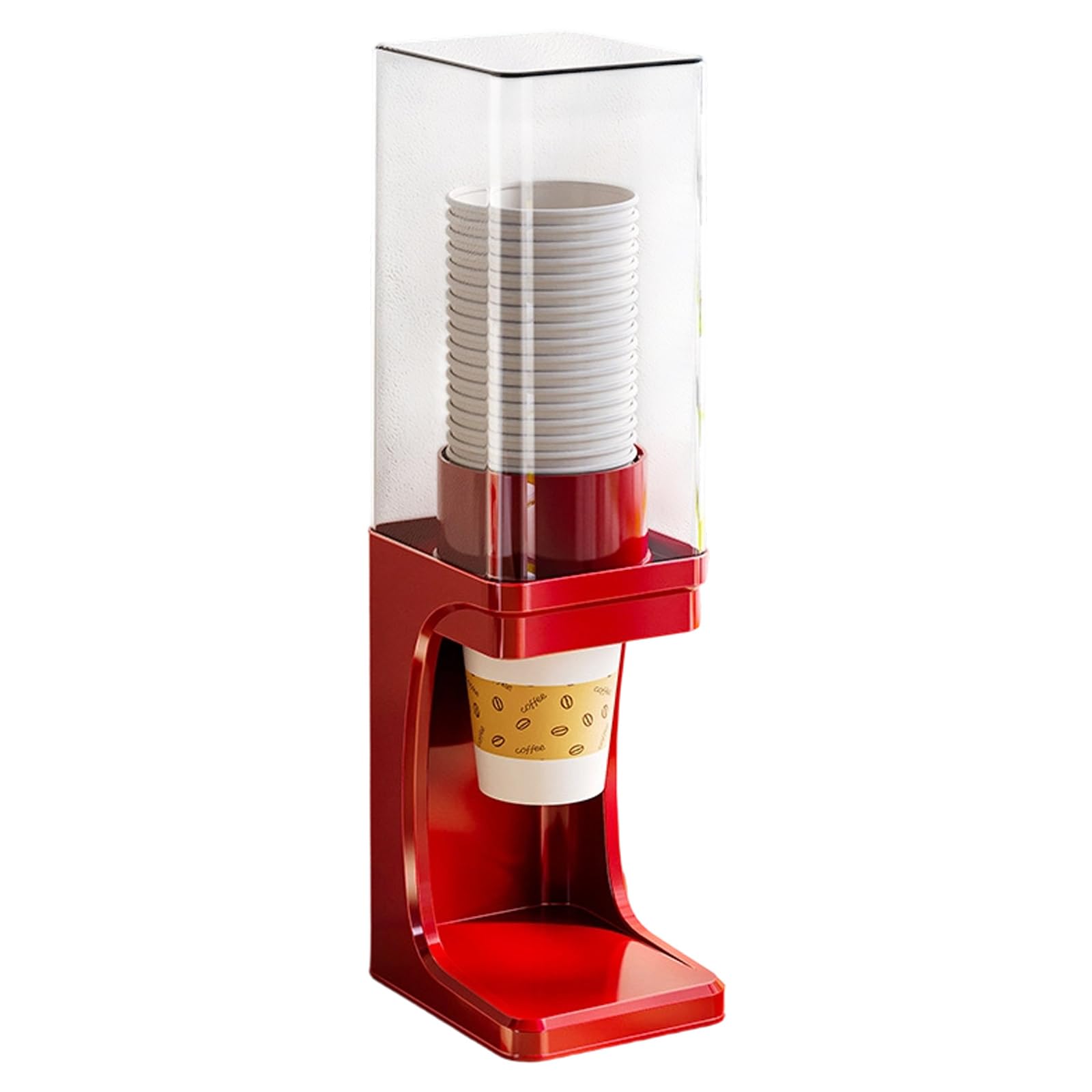 Piceioep Without Drill Paper Cup Storage Rack Vertical Mount ABS PET PP Construction for Easy Access Home or Workplaces Adhesive Cup Storage