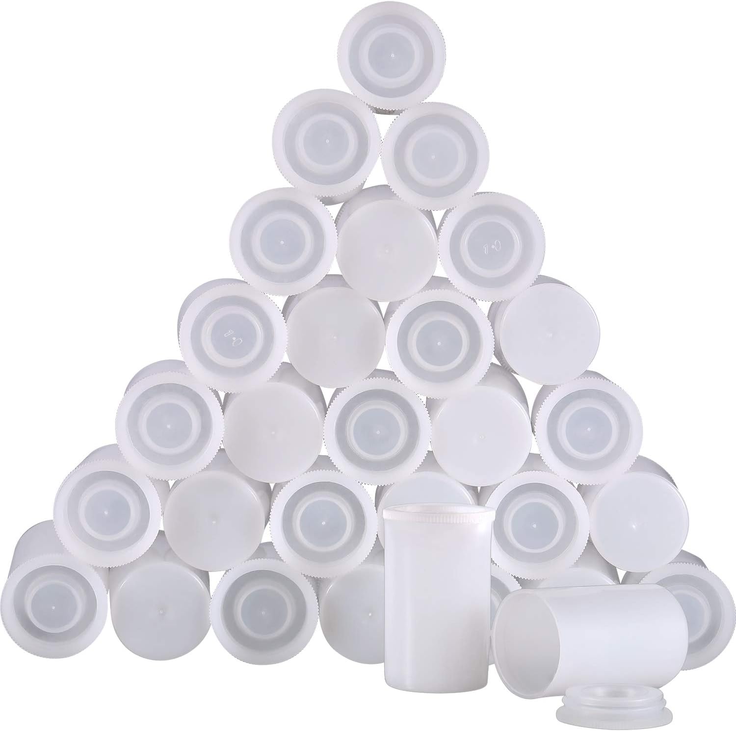 20 PCS Clear Plastic Film Canisters with Lids，35mm