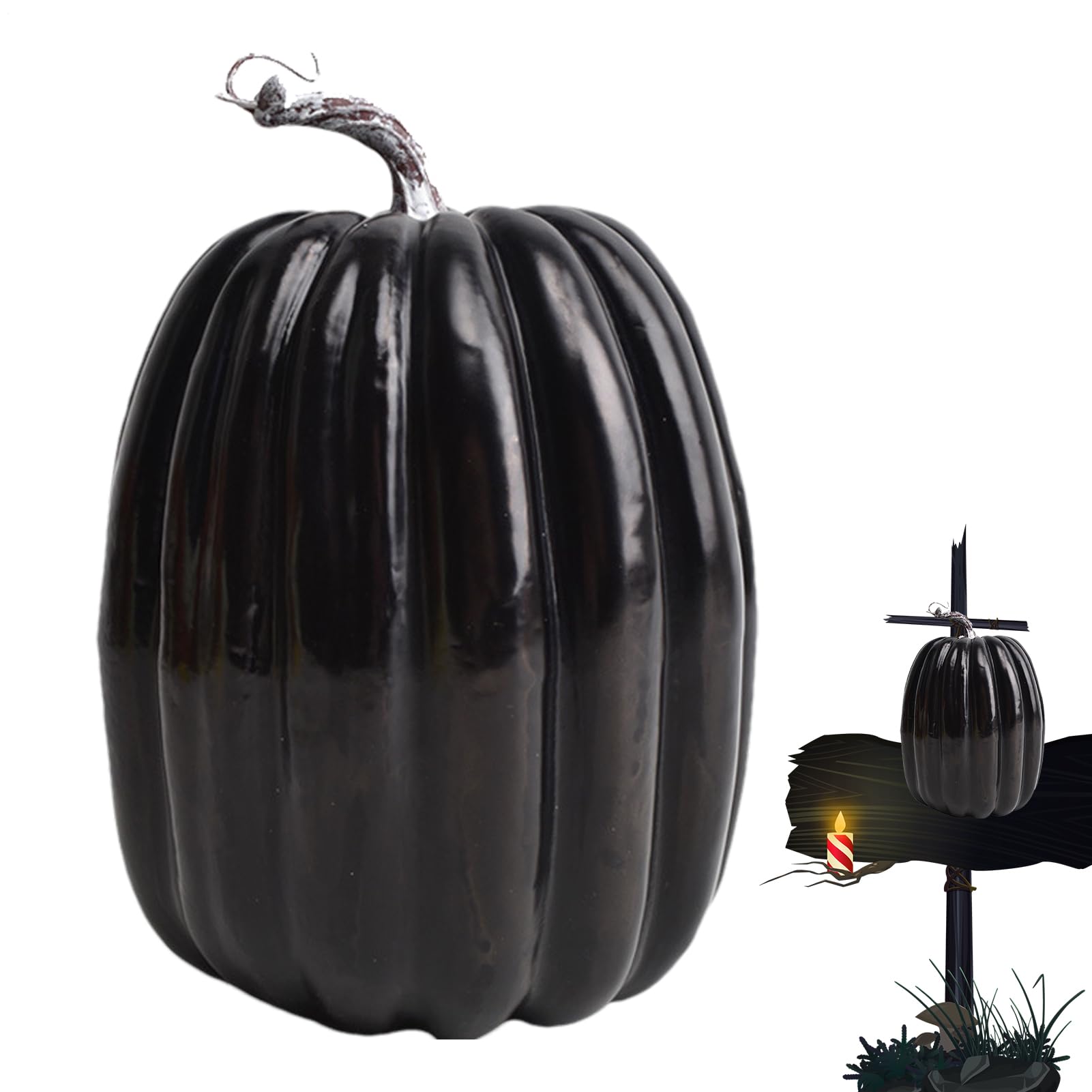 Calabazas falsas de espuma de 20cm naranjas para decoración de otoño y hogar