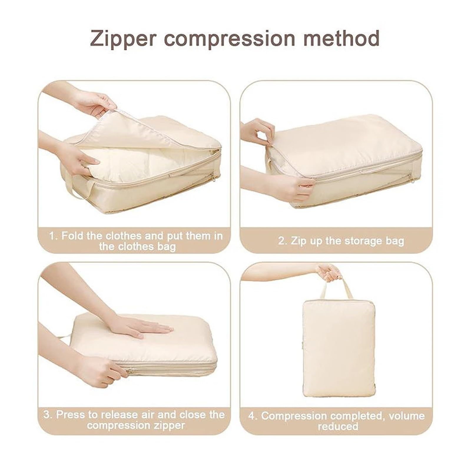 Organizador Maleta Bolsa de almacenamiento viaje 4 piezas, bolsa compresión, organizador equipaje, cubos embalaje Viaje(Pink)