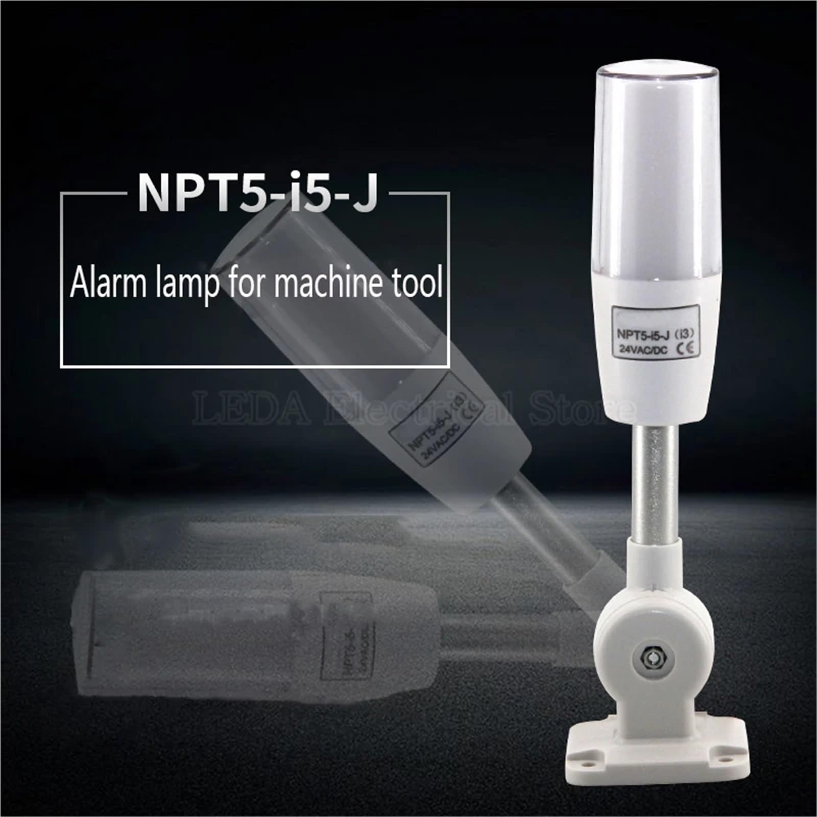 1 szt. LED jednowarstwowa 3-kolorowa lampa NPT5-i5 lampa alarmowa składana 24 sygnały lampka kontrolna sprzętu obrabiarek światło ostrzegawcze (AL121808F-04a/RG+dwa światła)