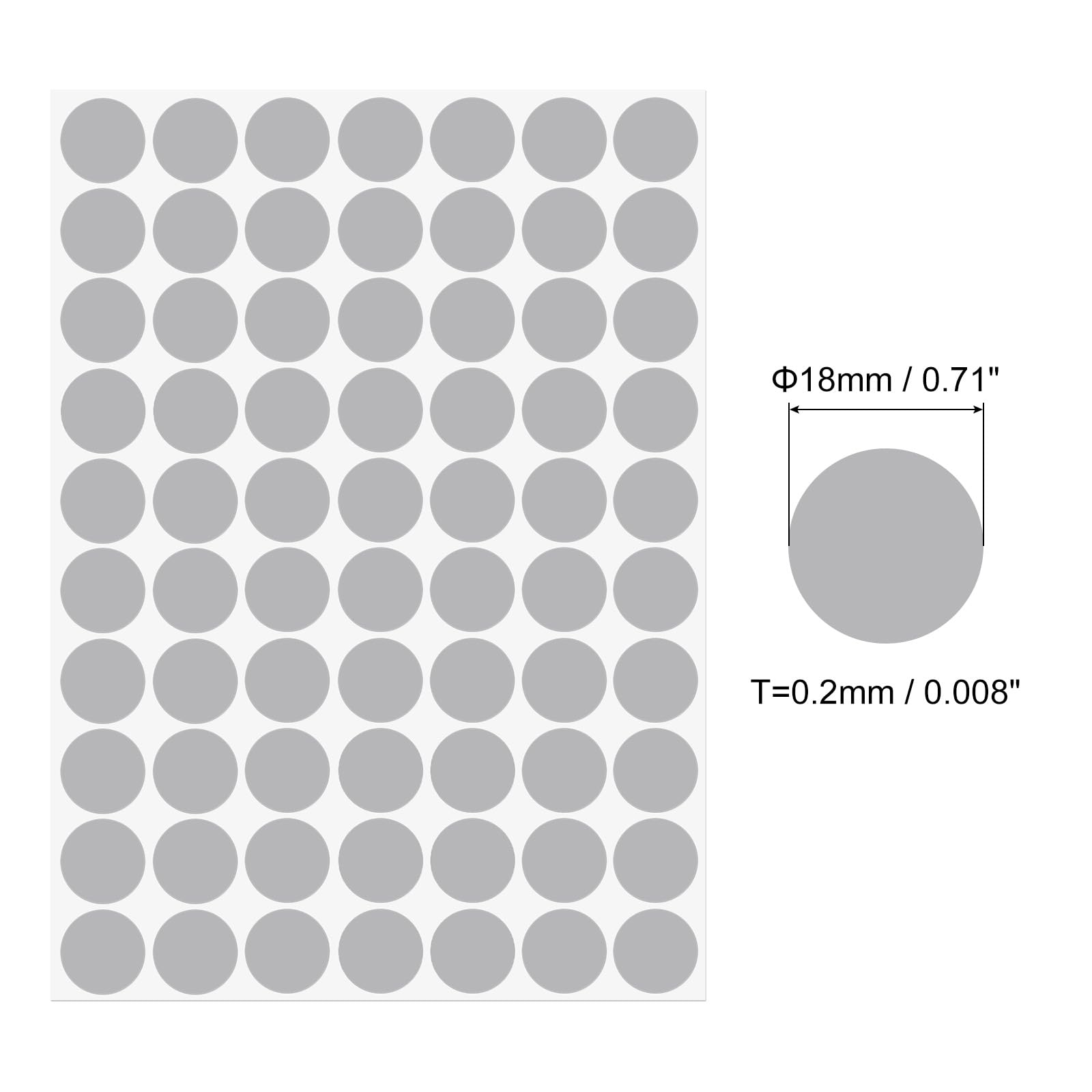 Sourcing Map 1 Feuille/96pcs Vis Trou Couvercle Autocollants, 15mm