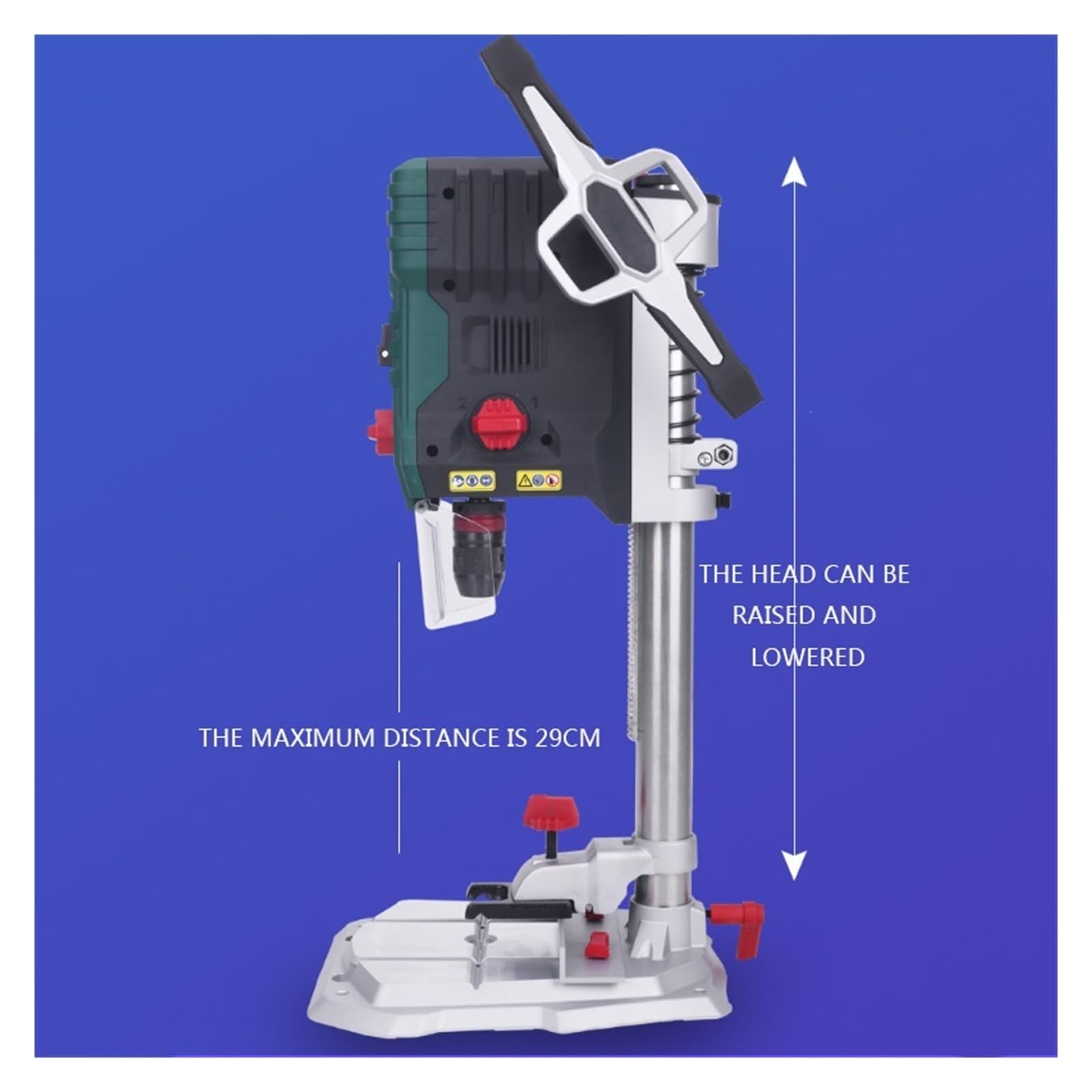 Taladro de Columna, Taladro De Banco Eléctrico For Carpintería, Máquina Perforadora De Banco Con Pantalla Digital Z1390, Velocidad Ajustable, Posicionamiento Por Infrarrojos