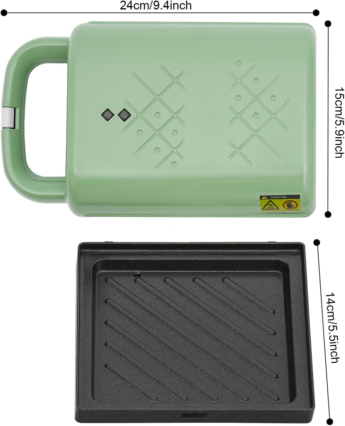 Panini Grill Press,Portable Sandwich Maker Press,Contact Grill