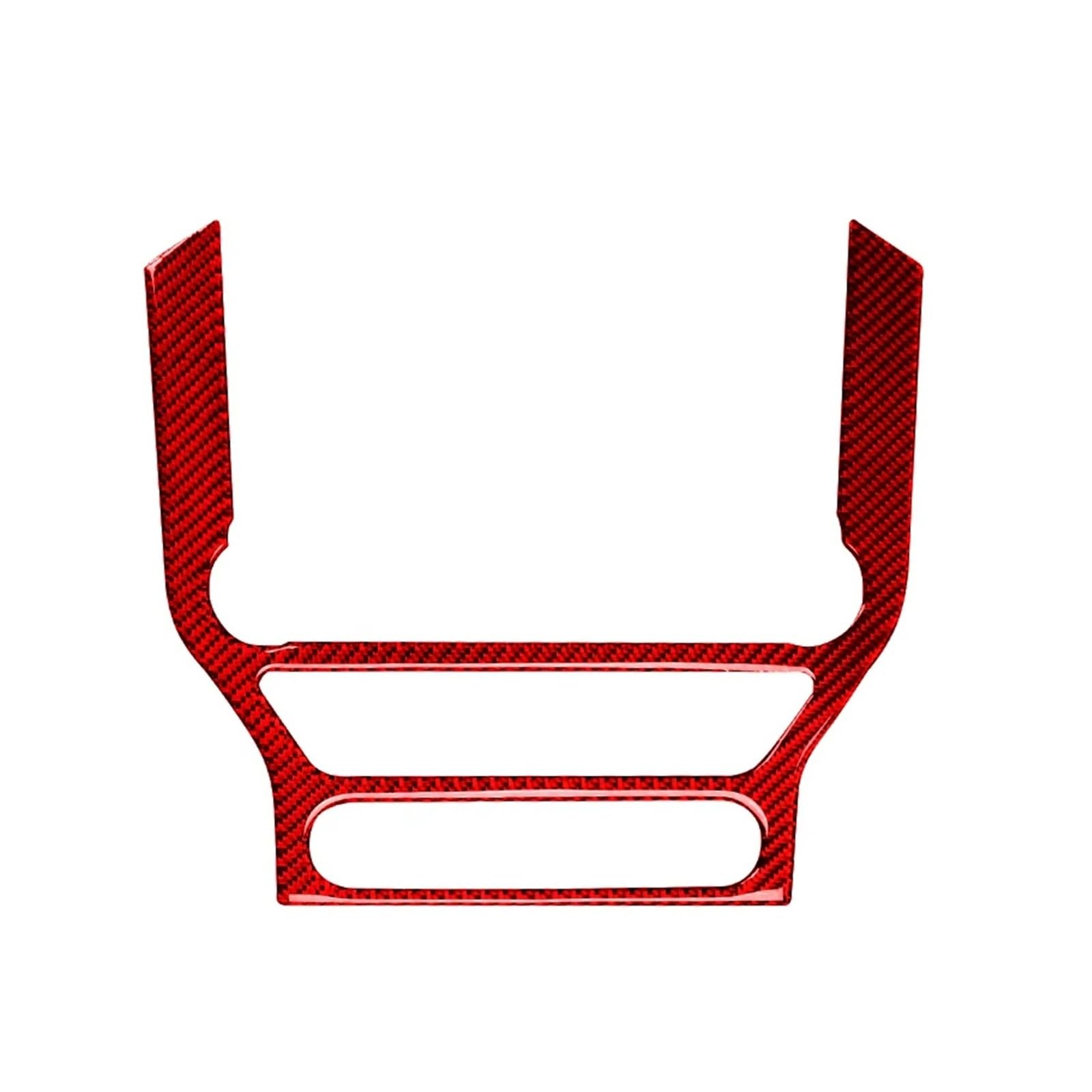 Ajqbrmb Style A Red Interior Trim For For Mustang For Gt 2015-2021 Car Gps Navigation Trim Frame Multi-Media Console Decoration Sticker Decal Panel Frame Cover(Style A Red)