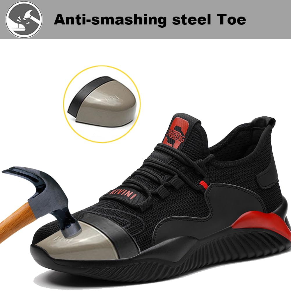 Scarpe Antinfortunistiche Scarpe da Lavoro Uomo Donna Scarpe Protettive con Puntale in Acciaio Sneakers Traspiranti 36-46