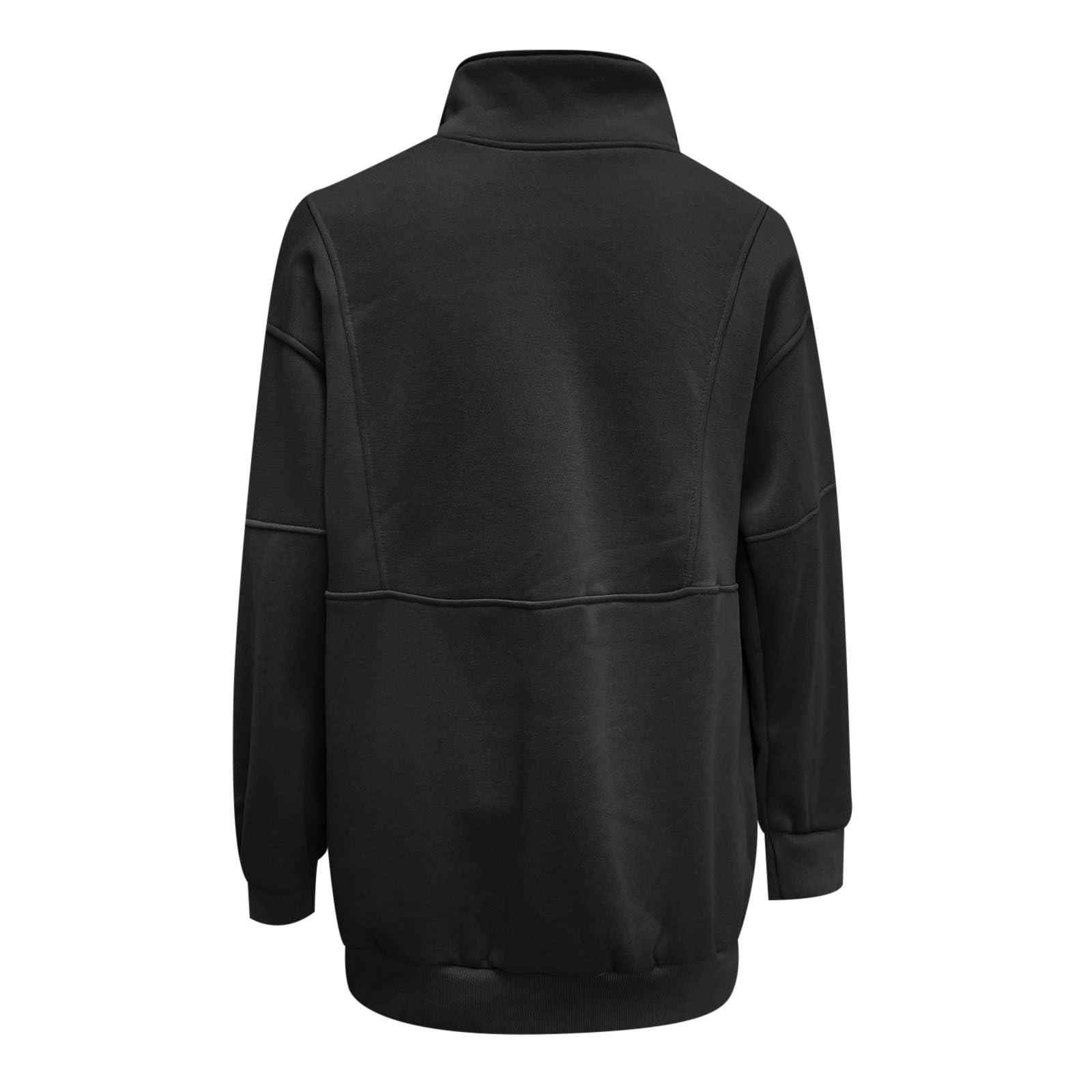 Sudaderas de gran tamaño con cuello alto para mujer, ajuste holgado, bloque de color occidental, forro polar, casual, con cremallera, suéteres divertidos, suaves, estéticos, para entrenamiento,
