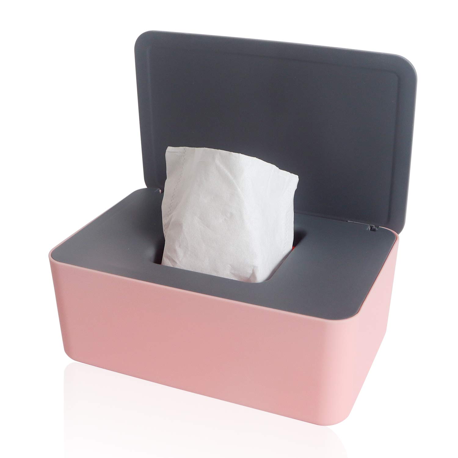 Feuchttücher Box, Baby Feuchttuchbox, Kindertuchbox, Toilettenpapierbox, Taschentuchaufbewahrungsbox, Taschentuchhalter, Autokunststoff-Feuchttuchspender, Serviettenbox (Rosa)