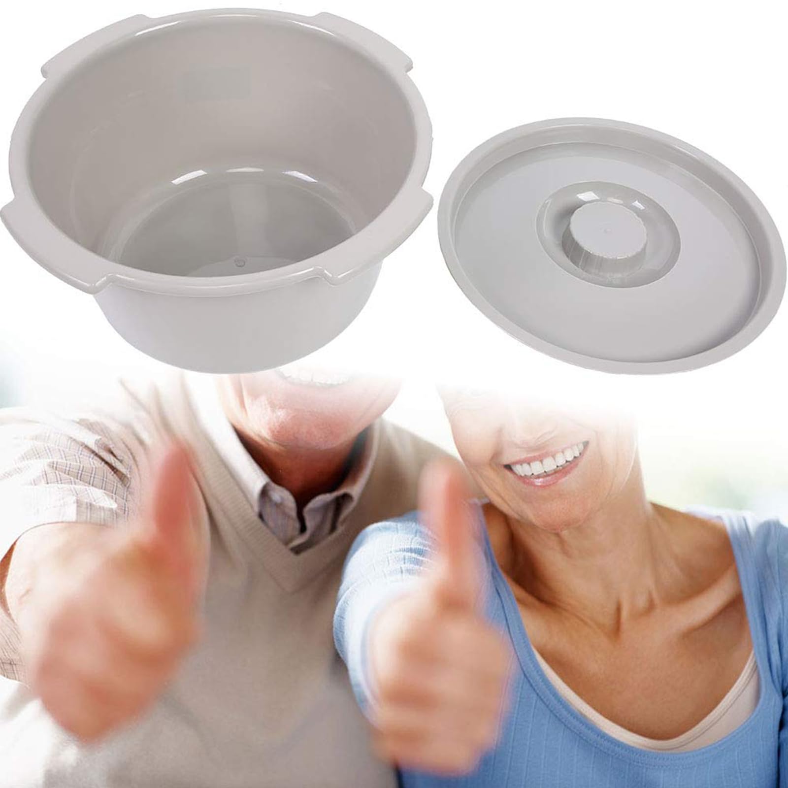 Home Essentials, przenośne zagęszczające wiadro toaletowe dla starszych matek i kobiet w ciąży - wiadro na krzesło toaletowe do użytku domowego
