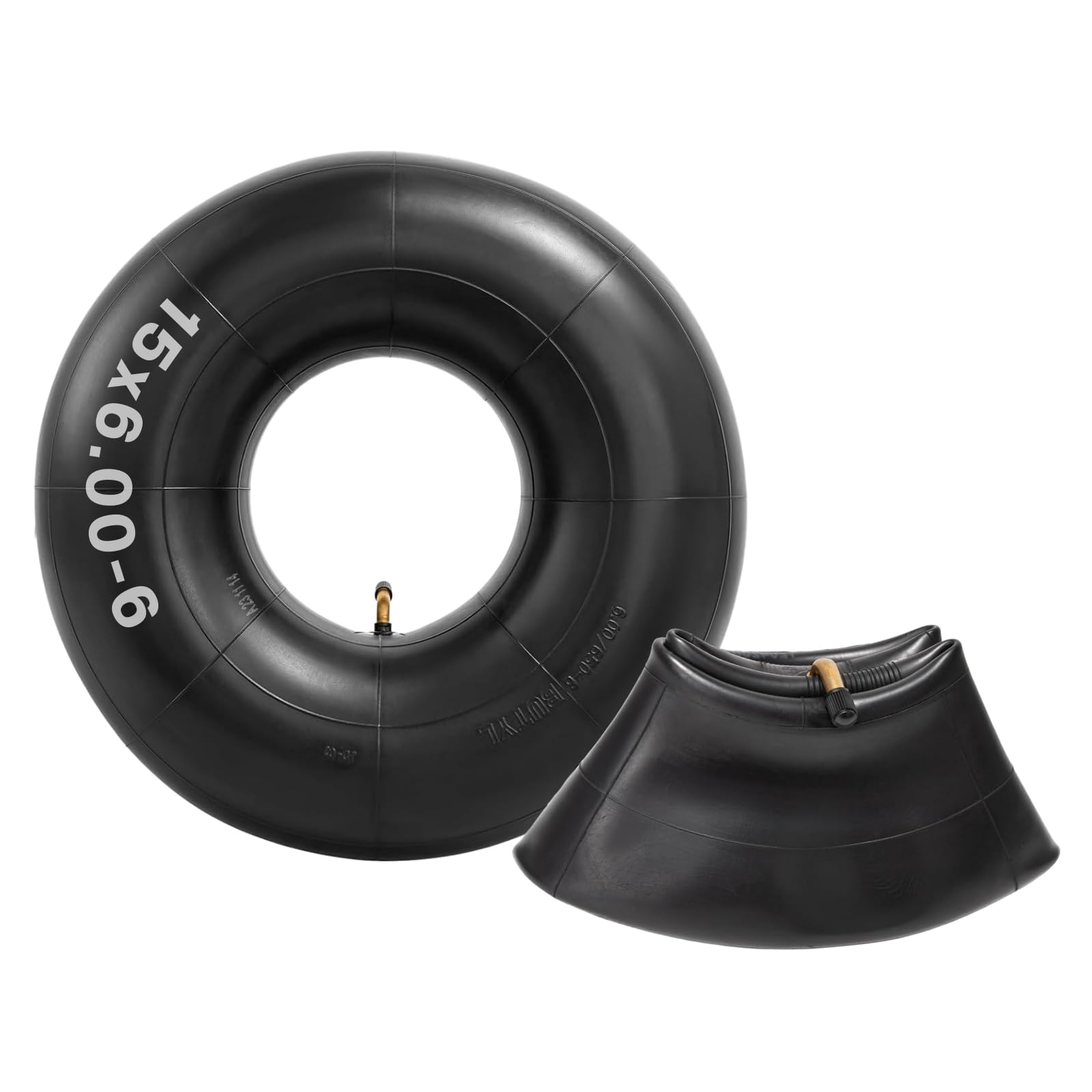 2-Pack 15x6.00-6" Camere d'aria 15x600-6 Tubi pneumatici per tosaerba con tronco di valvola piegata TR-87 per tosaerba,barchette, ATV e altro 6.00-6 Camere d'aria pneumatico 6.50-6