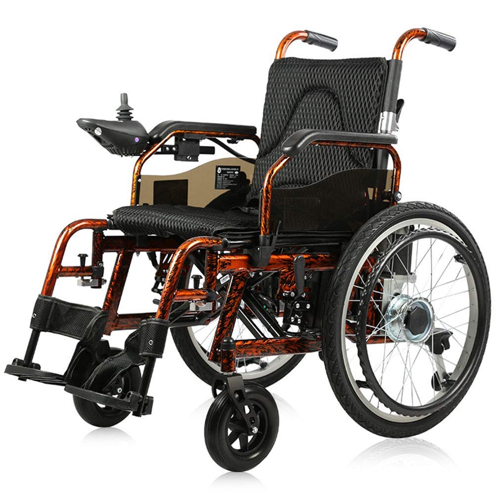 Sedia a rotelle elettrica, Sedia a rotelle Portatile Pieghevole Completamente Automatica Intelligente, Motore per disabili 250W24V20AH Batteria al Piombo, commutazione Doppia Modal