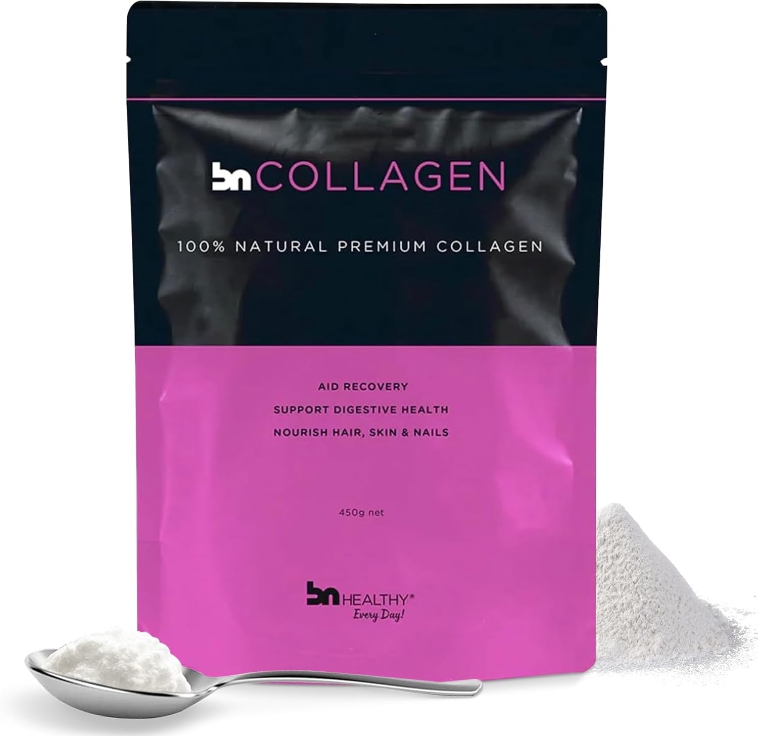 BNHealthy Collagen Peptides Powder for Hair, Skin, Nails and Joints - Premium Bovine Collagen - 100% Tasteless Formula with 13.5g Protein Per Serving Unflavored ( BBD :28/SEP /28 ))