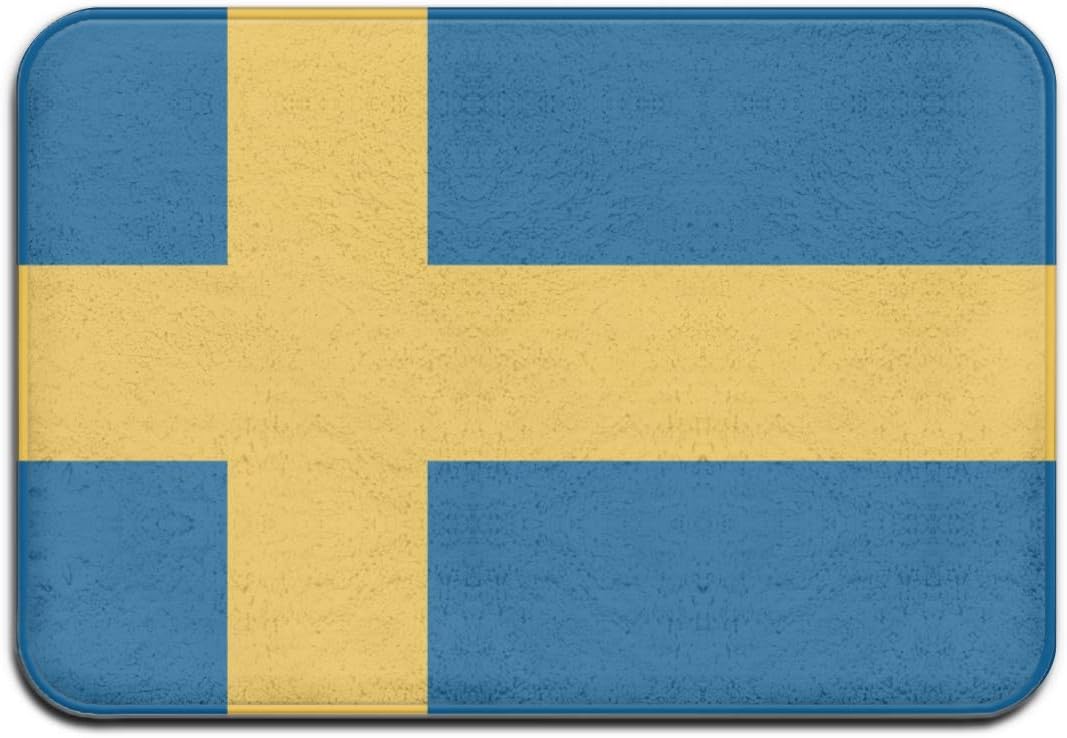 Wyuhmat Swedish Flag Front Door Mat Large Outdoor Indoor