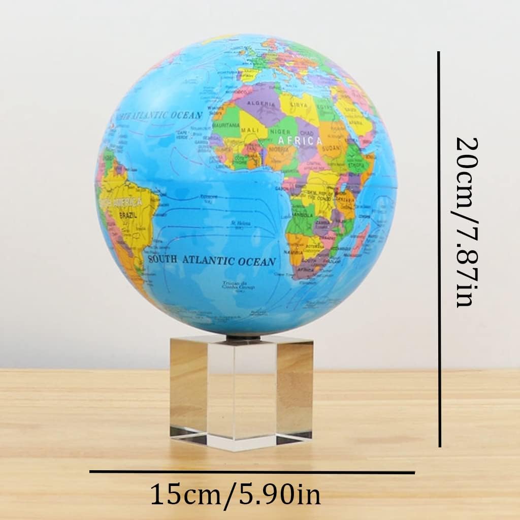 The Most Practical Globe Glowing Rotation World Globes Creative Magnetic Levitation 5.90" Desktop World Globe for Home Office Decoration Creative Birthday Gift Inspiring Puzzle Gifts