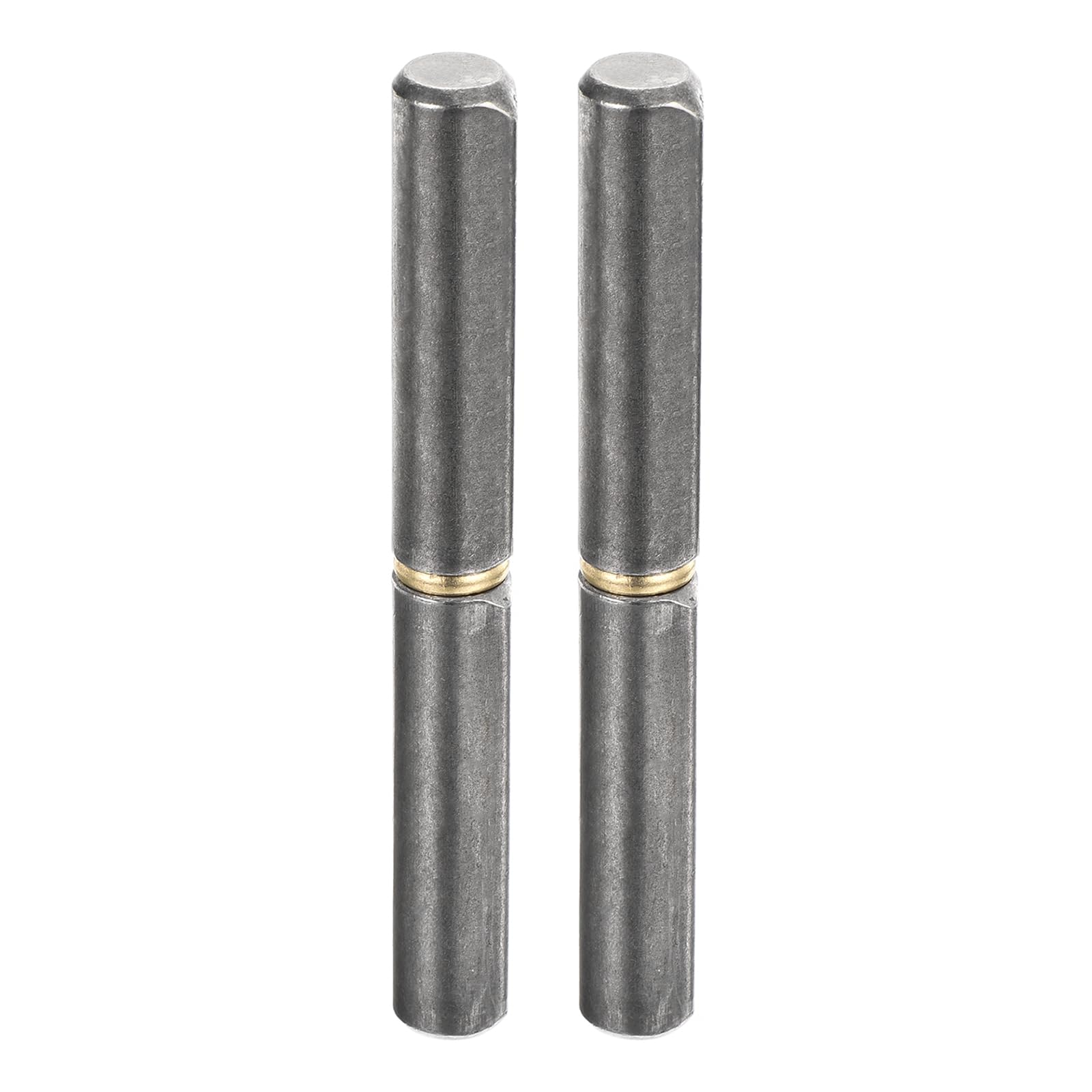 sourcing map 2 Pcs Weld on Barrel Hinges, 5-4/8" x 10/16" (LxD) Carbon Steel Weldable Detachable Barrel Hinges for Metal Gate Swing Door Trailer Ramp,0.35" Pin OD