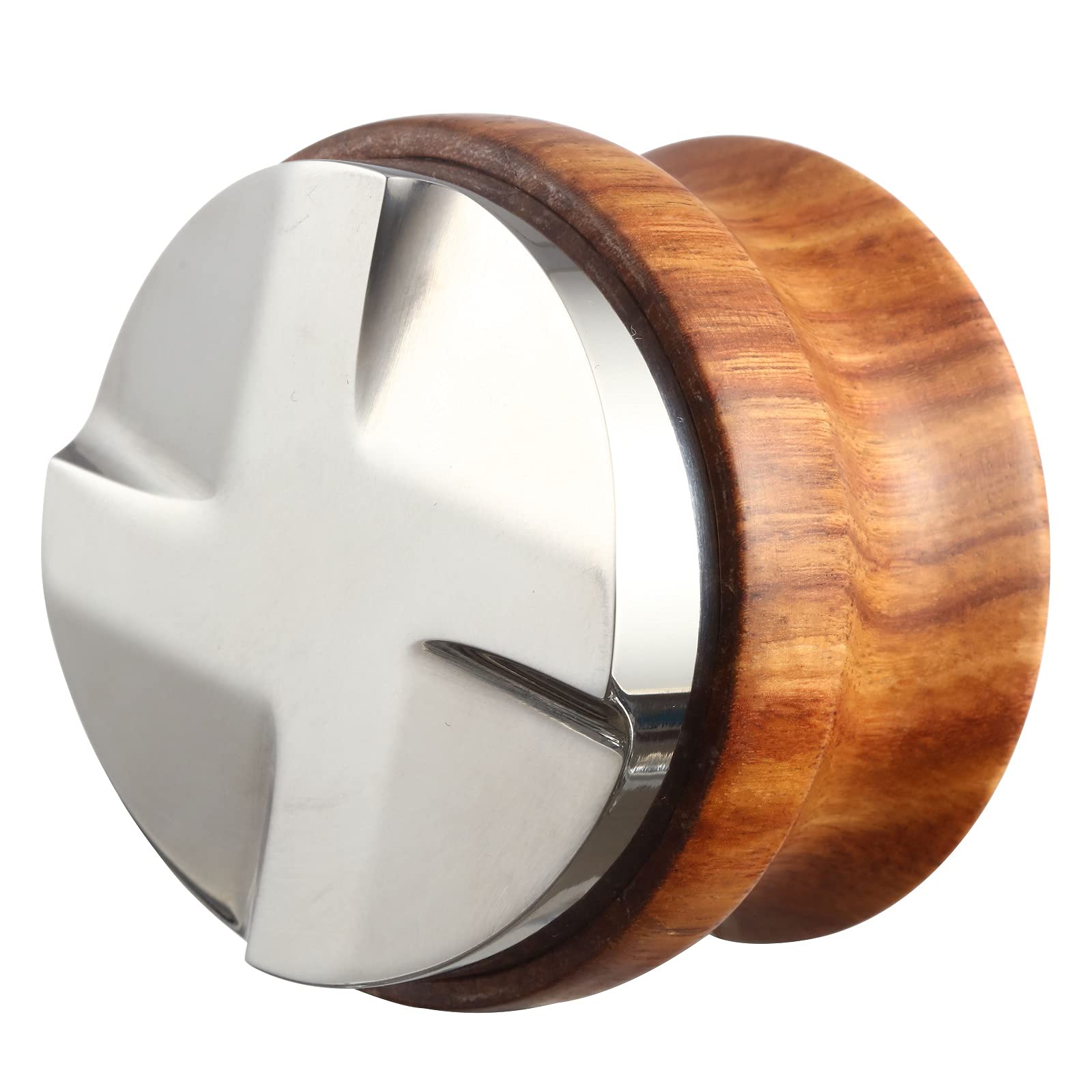 58mm Coffee Distributor, Espresso Distribution Tool, Adjustable Depth Espresso Tamper Leveler with Rosewood Wood Handle Fits for 58mm Breville Gaggia E61 Portafilter