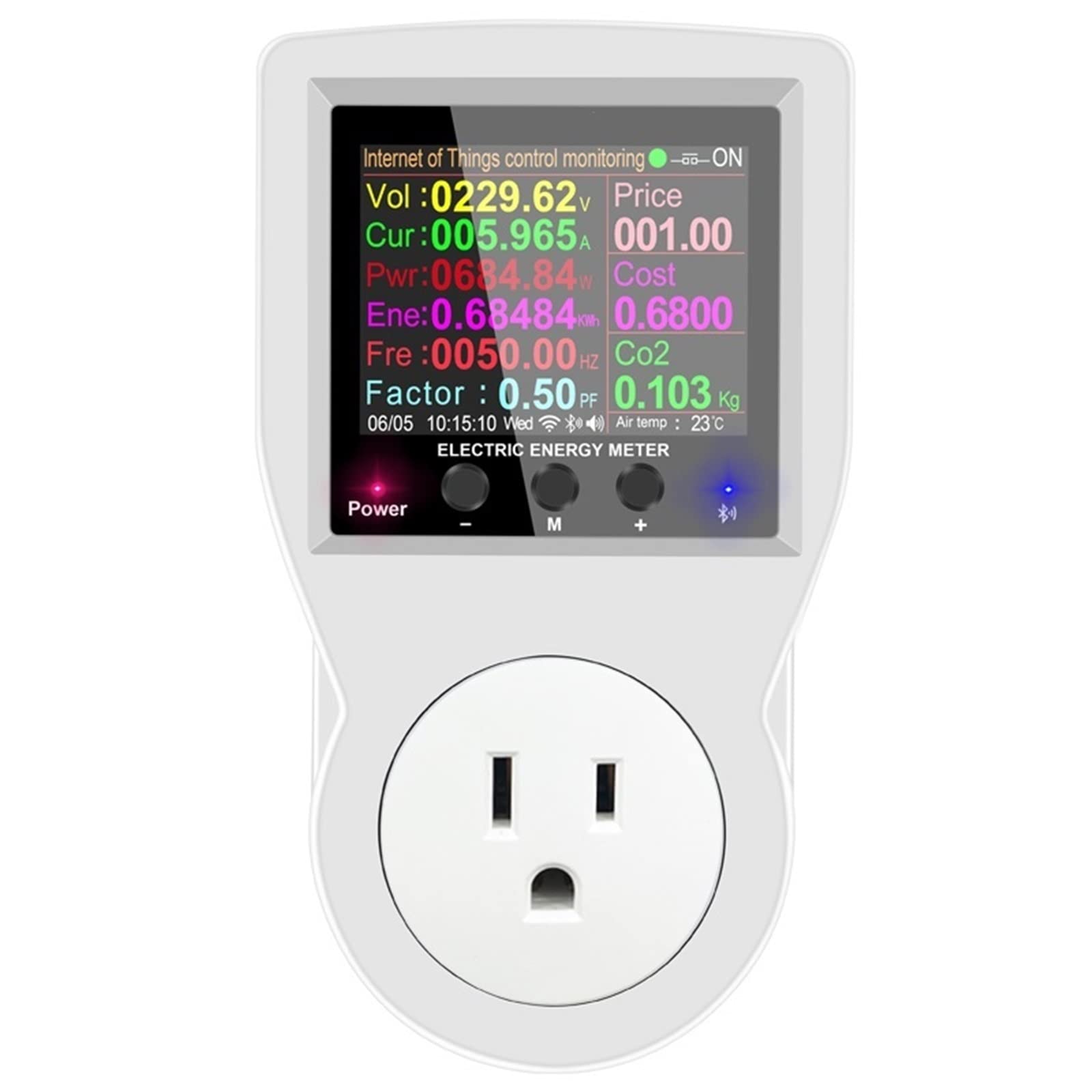 Medidor de energía digital de potencia, medidor de consumo eléctrico, medidor de energía de vatios, medidor de electricidad para aplicación de consumo de energía