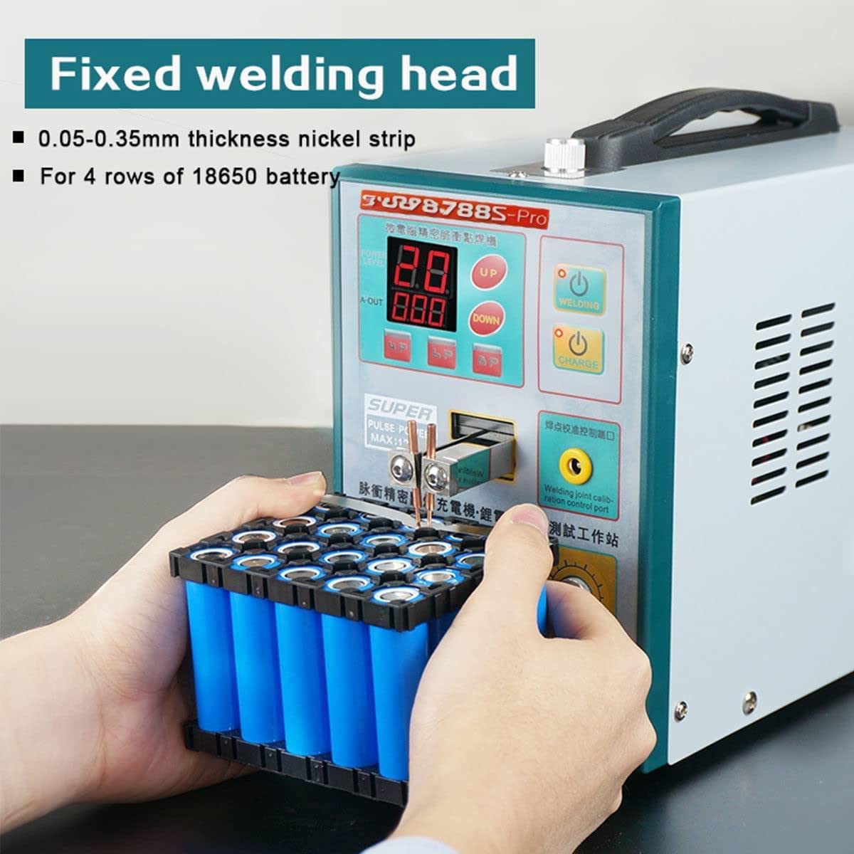 Draagbare Puntlassen Oplaadbare Lithium Batterij Puntlassen Machine 8000W High Power Huishoudelijke DIY Volledige Set Lasmachine