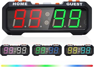 Digital Scoreboard, Tabletop LED Electronic Scorekeeper with Button Control