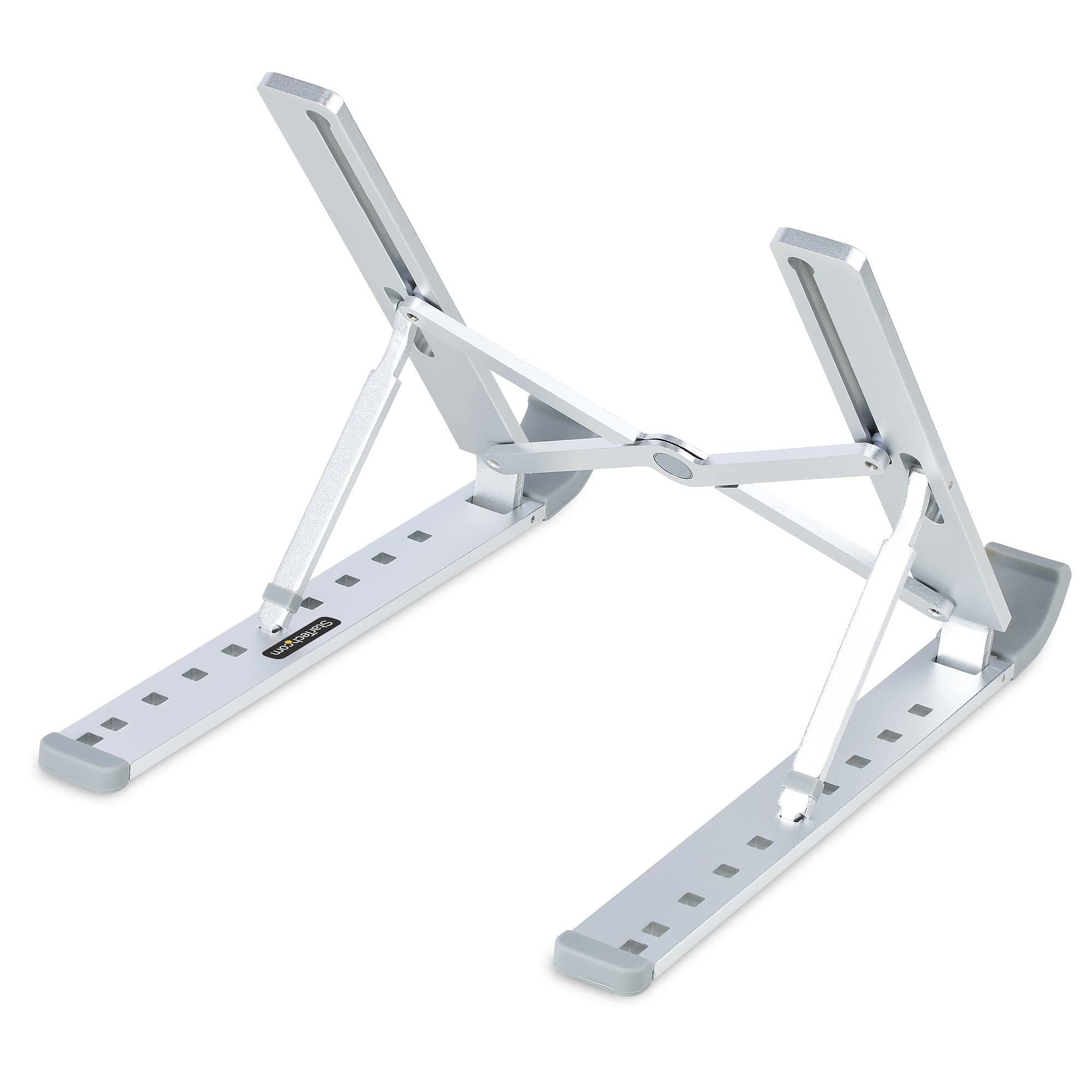StarTech Faltbarer Laptopständer, Neigbar, Aluminium, Tragbar, bis 10kg | Höhenverstellbarer Notebookständer, Ergonomisch, Laptophalterung, Belüftetes Design