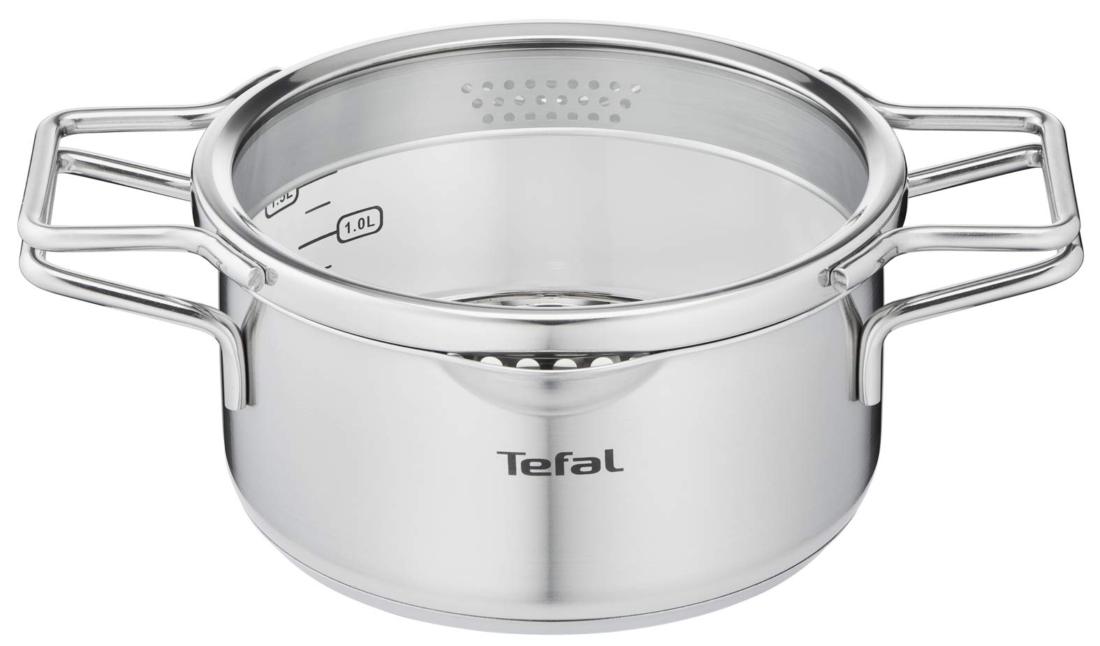 TEFAL Nordica H852SA55 Zestaw garnków stalowych z pokrywką 10-elementowy: Garnek 18/20/24 cm, Garnek wysoki 22cm, Rondel 16cm