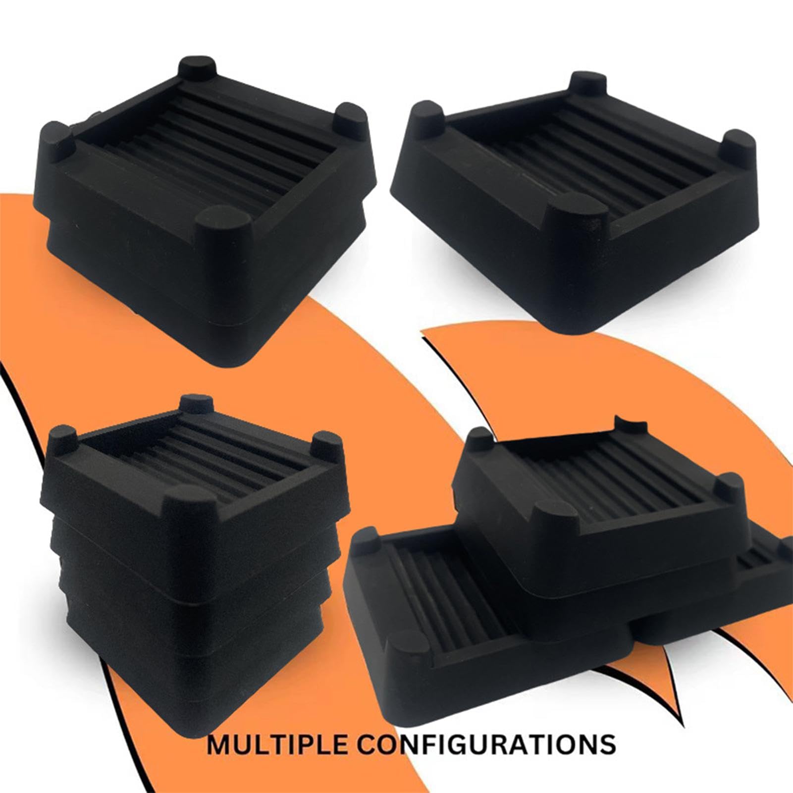 Grill-Nivellierscheiben-Set (8-teilig) – Aus Gummi, Kompatibel Mit Blackstone & Anderen Grills, Orange
