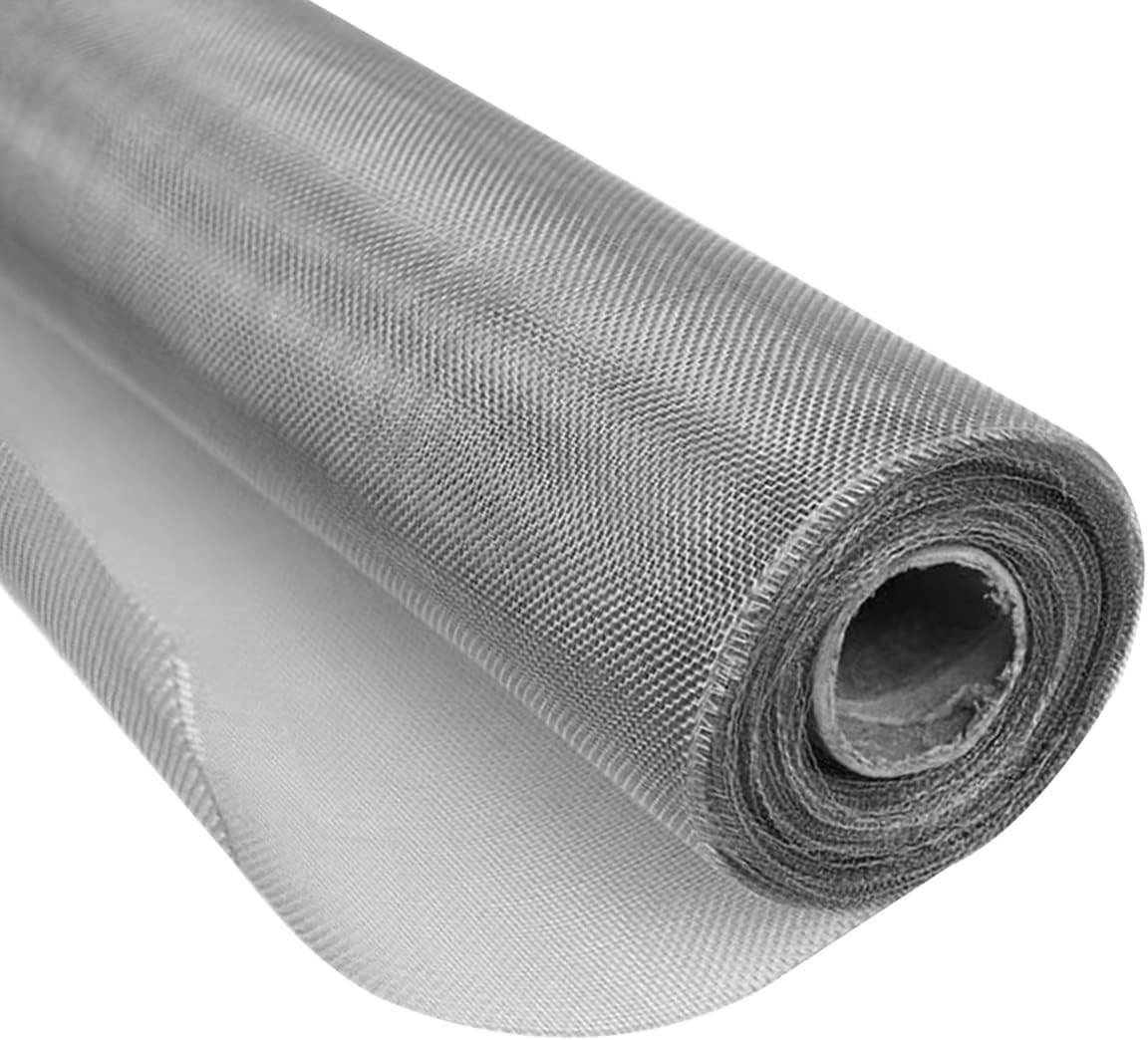 PROEPP 304 Stainless Steel Mesh, Woven Fine Wire Mesh Sheet, 10 Mesh,20 Mesh,40 Mesh,80 Mesh Metal Filter Screen Sheet For Vents, Filter, Kitchen, Garden (Color : Silver- 20 Mesh, Size : 1.2x5m)