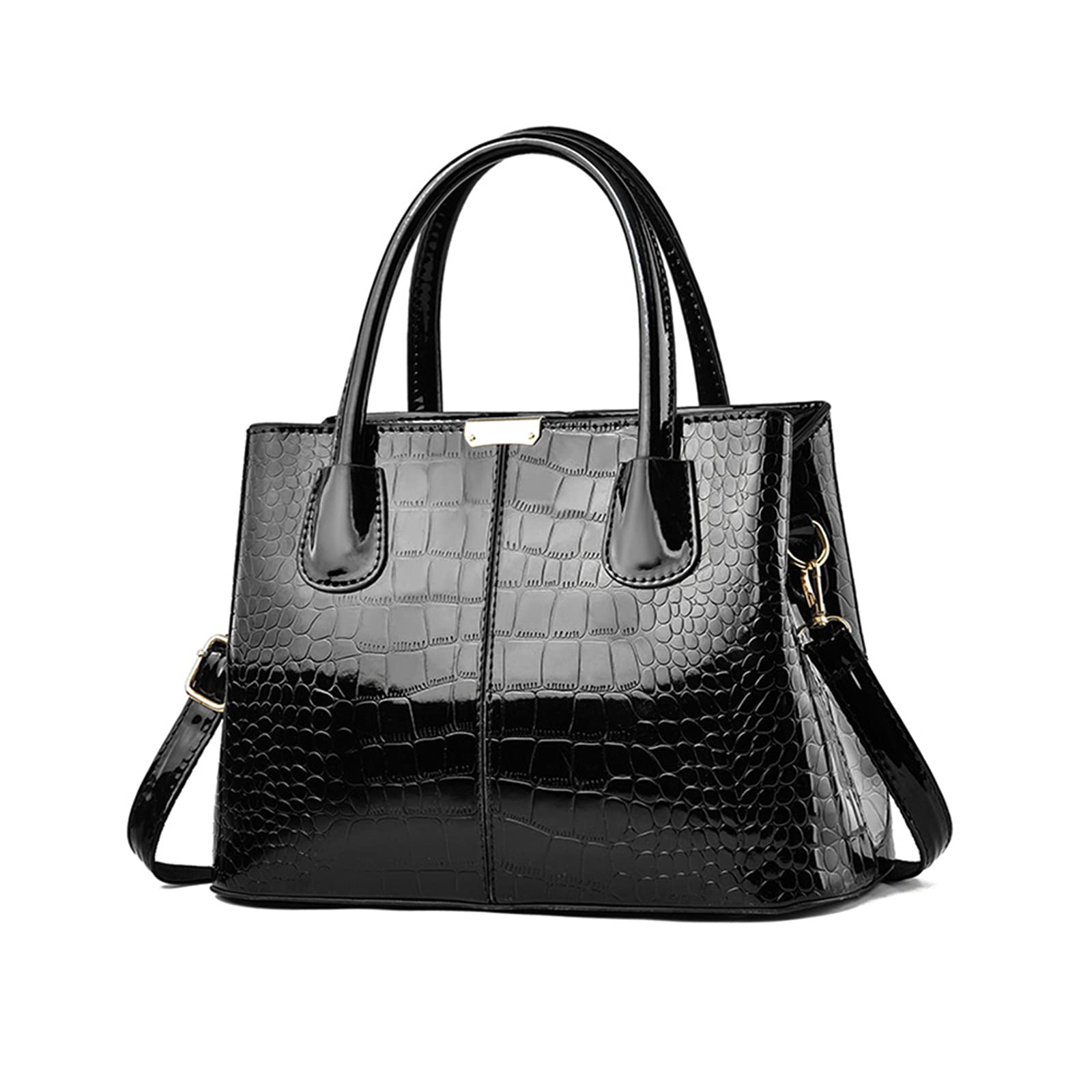 NICOLE & DORIS Bolsos de Mujer Bolso Señora Bandolera Casual Bolso de Mano de Cuero PU Bolso Hombro Bolsos Cruzados para Shopper y Oficinas Negro