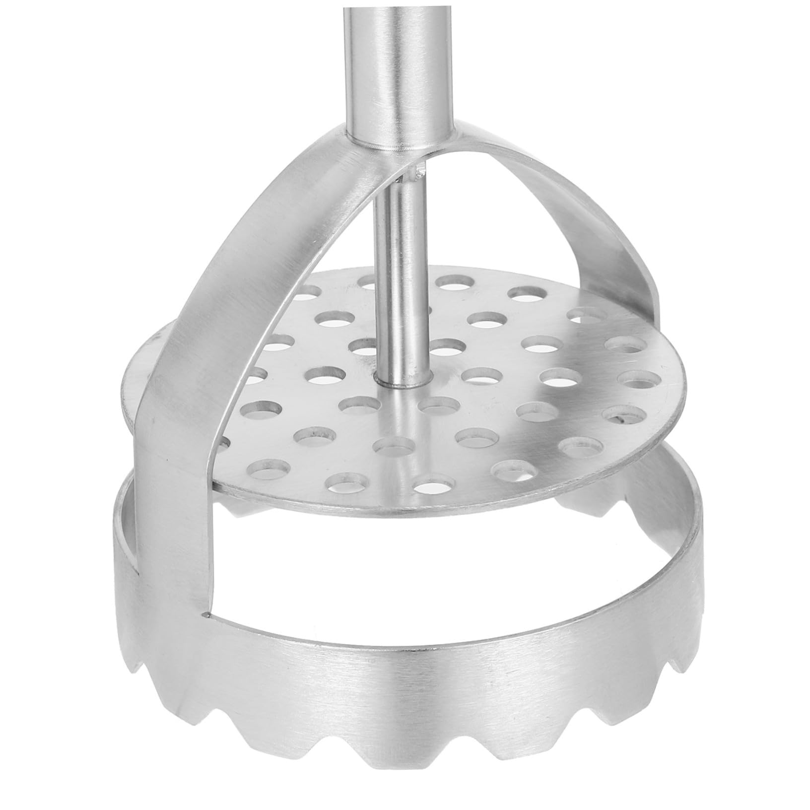 Edelstahl Kartoffelstampfer mit Ergonomischem Griff Multifunktionaler Gemüse Obststampfer Wiederverwendbarer Küchenhelfer für Feines Püree Spülmaschinenfest und Leicht zu Reinigen