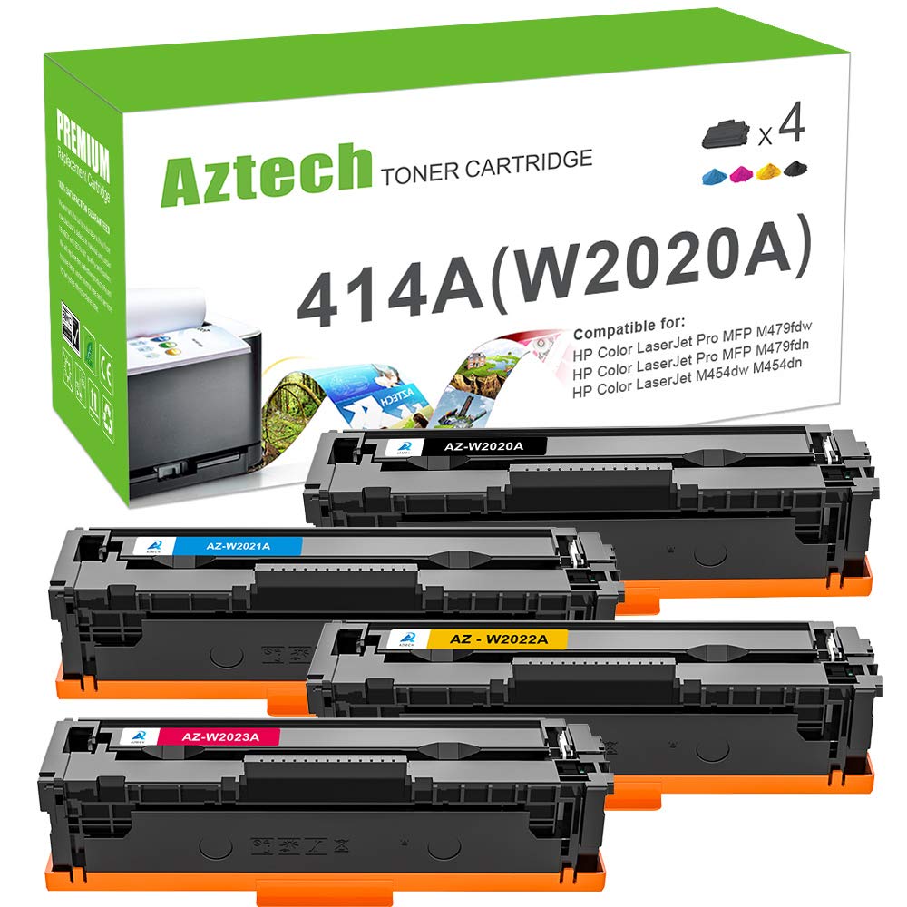 Aztech Compatible 415A Toner Cartridge Replacement for HP 415X W2030A W2030X Toner for HP Color LaserJet Pro MFP M479fdw M479dw M479fdn HP M454dw M454dn M479dw HP MFP M479fdw Toner M479 M454 (No Chip)
