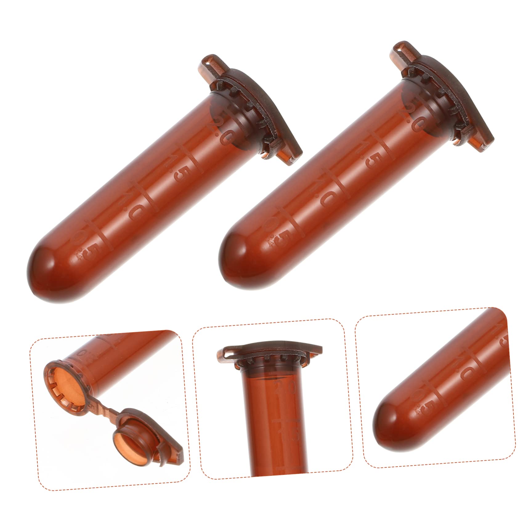 2ml Braune Graduierte Zentrifugenröhrchen aus Pp, 500 Stück