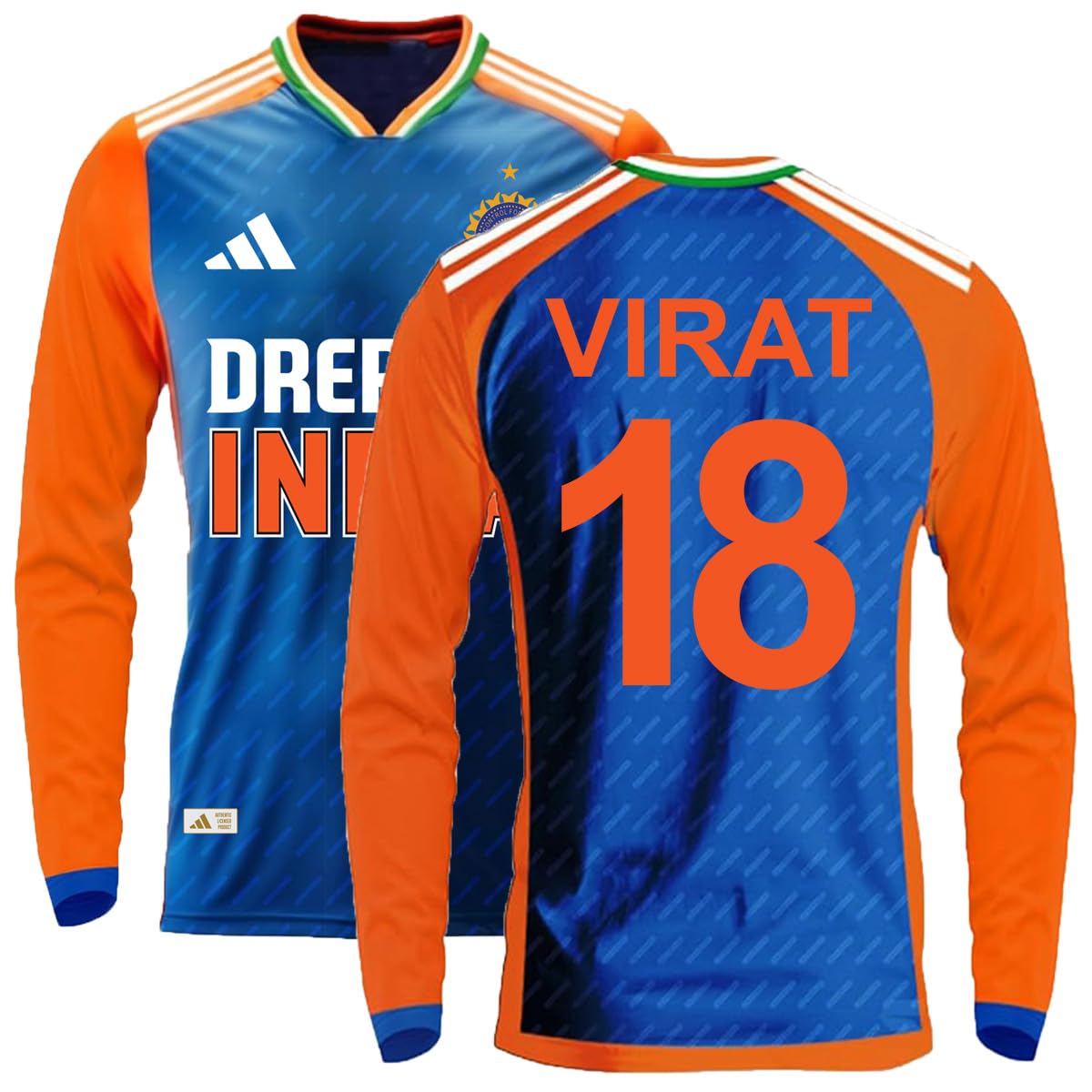 Positive Sports India Jersey 2024 t20 World Cup Full Sleeve (VIRAT 18) (M) (B0D7D58HRN) Amazon Price History, Amazon Price Tracker