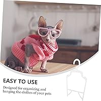 Vista 3 de Cabilock Perchas de ropa para mascotas, 20 unidades, para perros, soportes de ropa para perros, ligeros, compactos, para organizar el almacenamiento