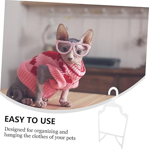 Miniatura 3 de Cabilock Perchas de ropa para mascotas, 20 unidades, para perros, soportes de ropa para perros, ligeros, compactos, para organizar el almacenamiento