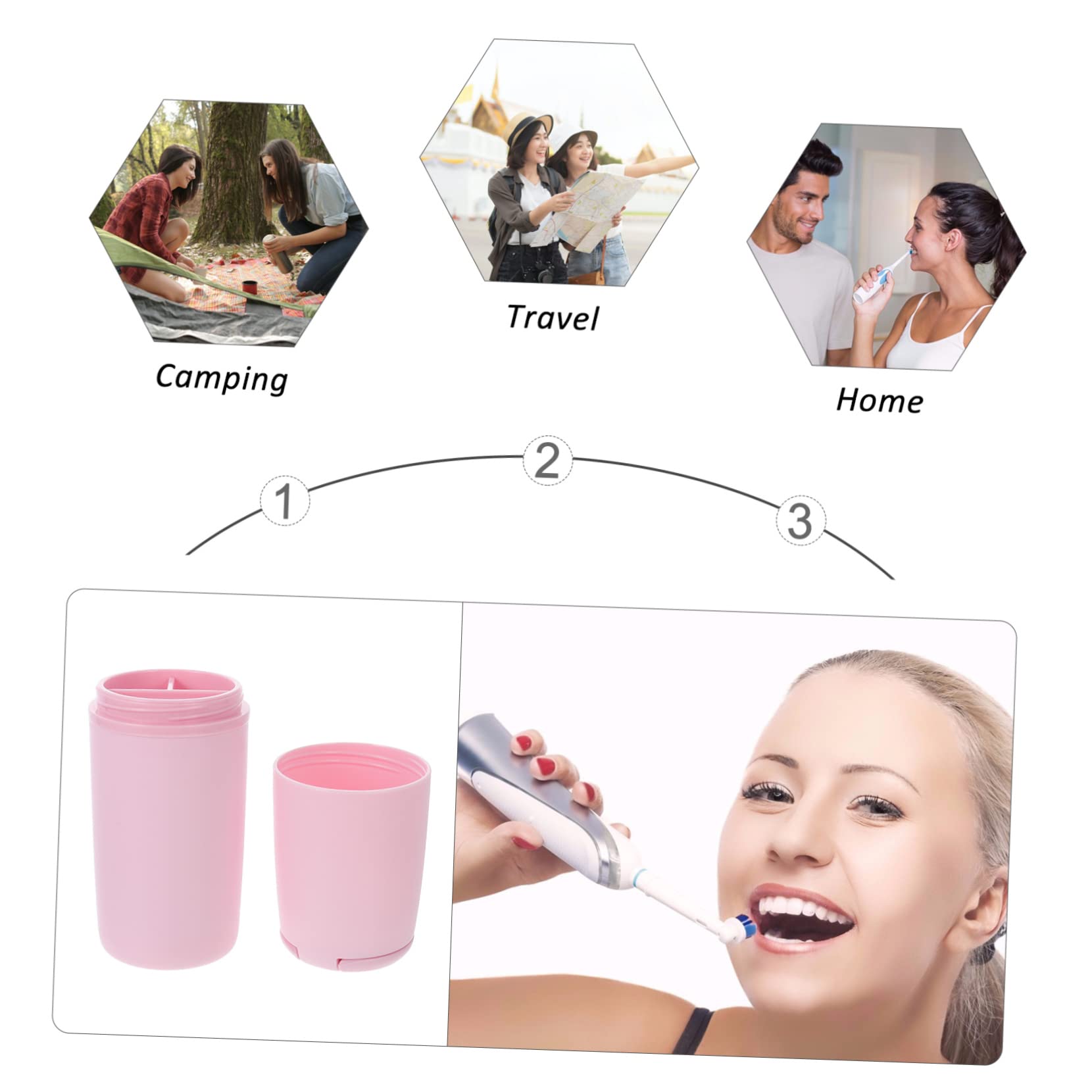 PACKOVE 1 PC Portable Toothbrush Storage Box Multifunctional Travel Wash Cup Durable Compact Design for Home Travel Use for Toothbrush and Toothpaste Organization