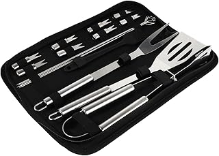 INOOMP 16Pcs Ferramenta De Churrasco Conjunto De Utensílios De Cozinha Conjunto De Ferramentas Domésticas Conjunto De Espátula De Aço Inoxidável Conjunto De Utensílios Para Grelhar