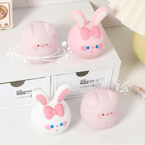 Miniatura 3 de Temporizador de cocina de vaso, mecánico de 60 minutos, no requiere baterías (cerda)