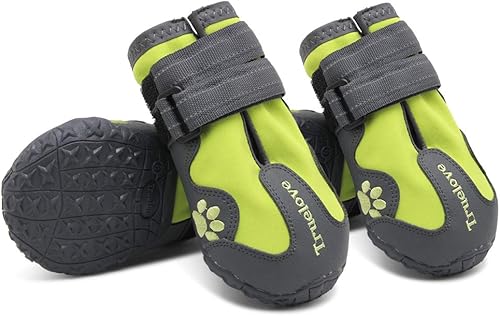 Miniatura 10 de Truelove - Botas para perro, impermeables, con correas reflectantes para protectores de patas, para perros pequeños, medianos y grandes