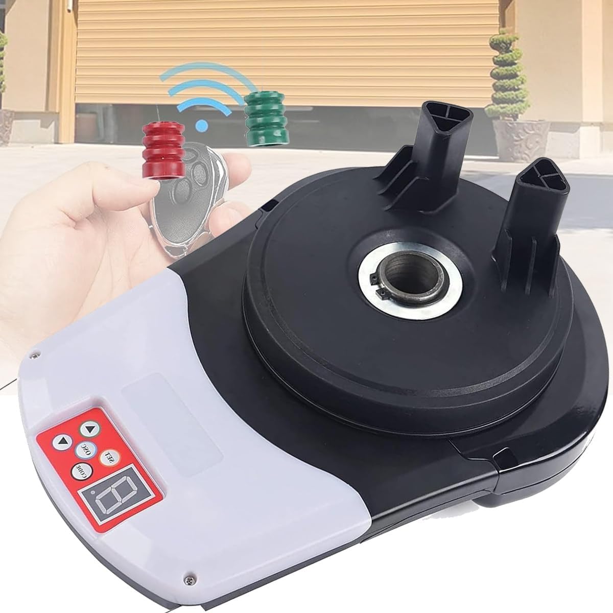 Roll Up Door Opener with Remote, Automatic Rolling Gate Opener, Rolling Gate Electronic Lift Motor Smart Garage Door Openers