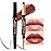 evpct 1Pcs Plummy Terracotta Shine Lip Liner and Lipstick Combo Set Kit for Women, Moisturizing Glossy Tinted Lip Stick Balm, Sheer Shine Juicy Finish, Lightweight Hydrating Formula Lip Care 45