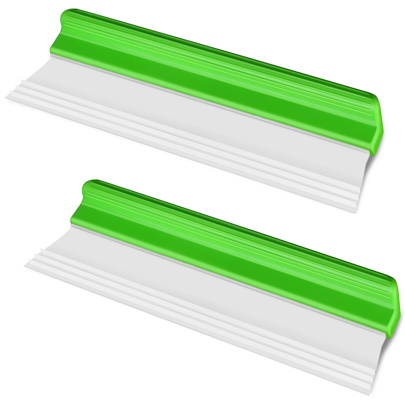 2 Pack 12.2 Inch Car Drying Squeegee Water Blade Silicone Squeegee Professional Automotive Wiper Car Squeegee Auto Car Dryer with Flexible Squeegee Water Blade for Car Home Use (Green)