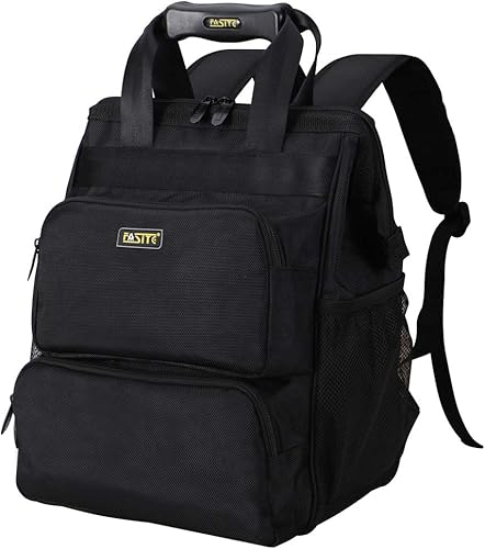 FASITE Mochila de herramientas resistente, duradera, para herramientas manuales, almacenamiento de herramientas impermeables y organizador para un
