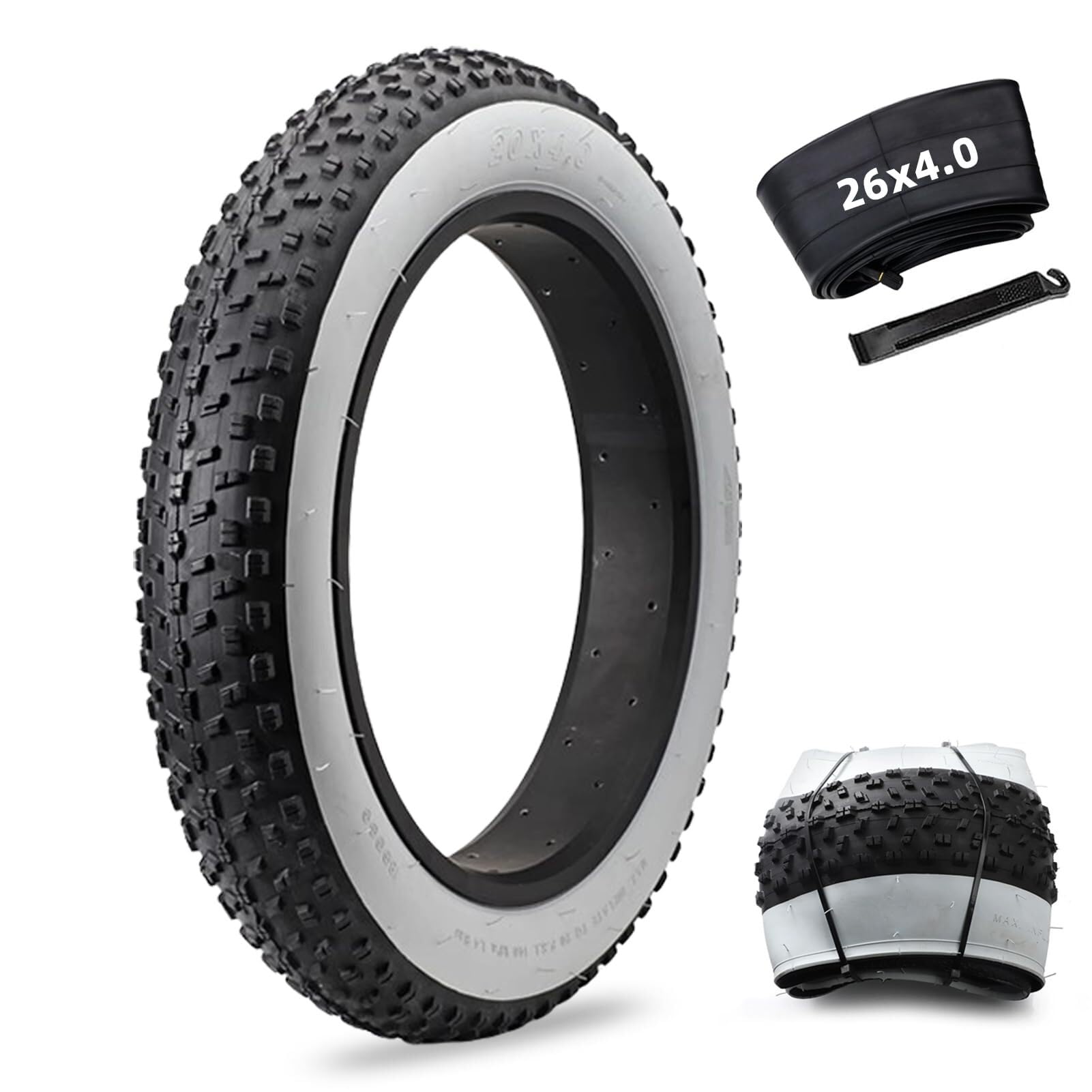 20/26x4,0 Pollici Pneumatici Fat Per Bici Elettrica Con Camera D'aria 20/26 4.0 Pollici Pneumatici Per Bici Resistenti, Pneumatico Con Tallone Pieghevole