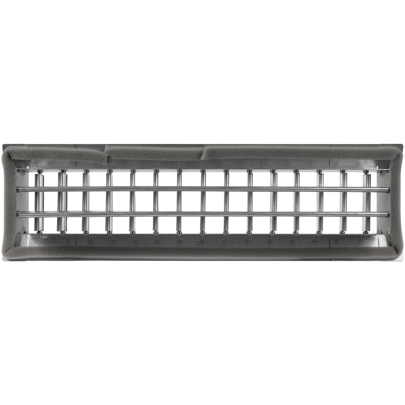Repa Market Rejilla de escape de aire de 33 x 7,6 cm para conductos redondos – 2 lamas ajustables – Cubierta de ventilación de suministro de aire galvanizada – Conducto de canal de superficie redonda
