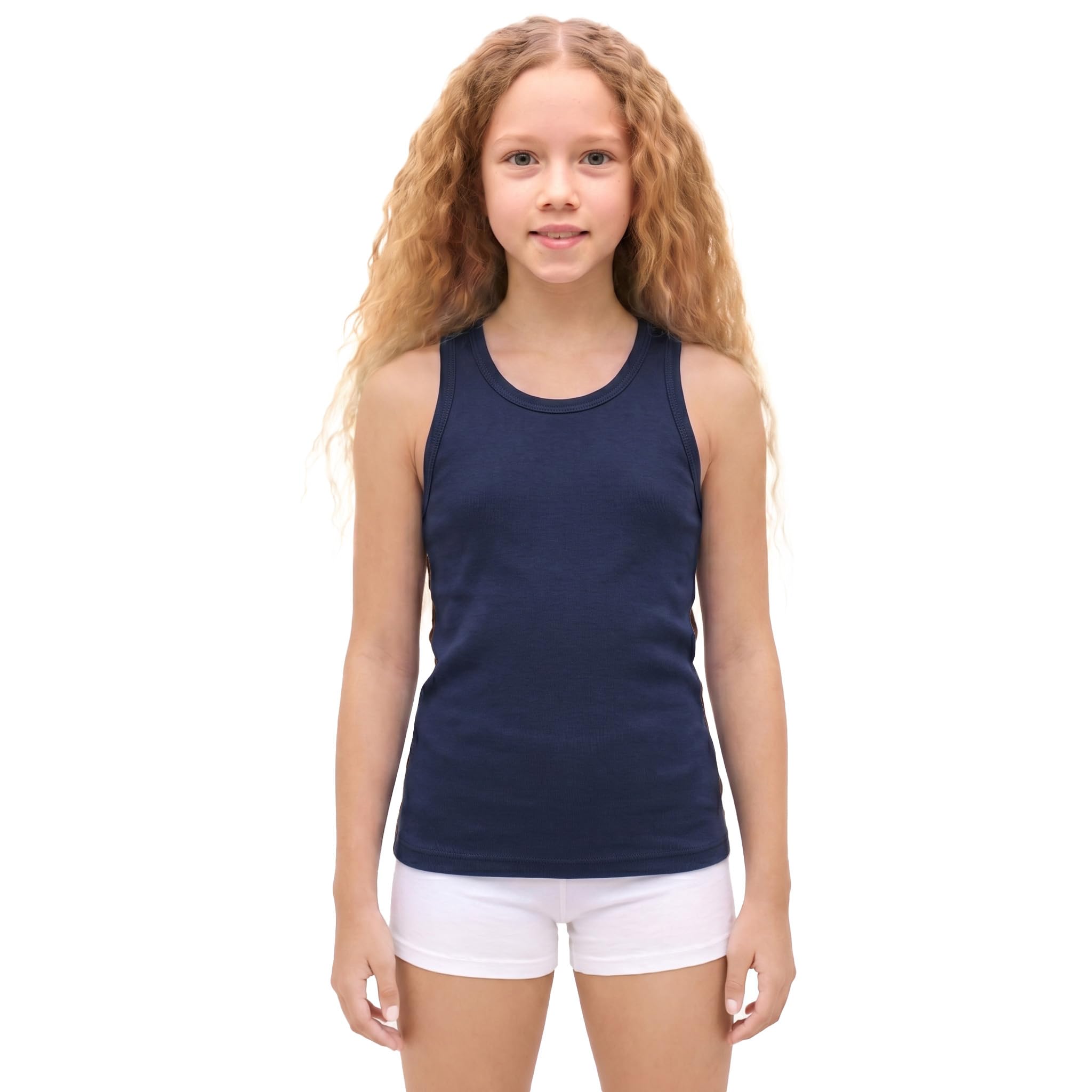 Lilax Girls' Racerback Tank Top 10 Navy