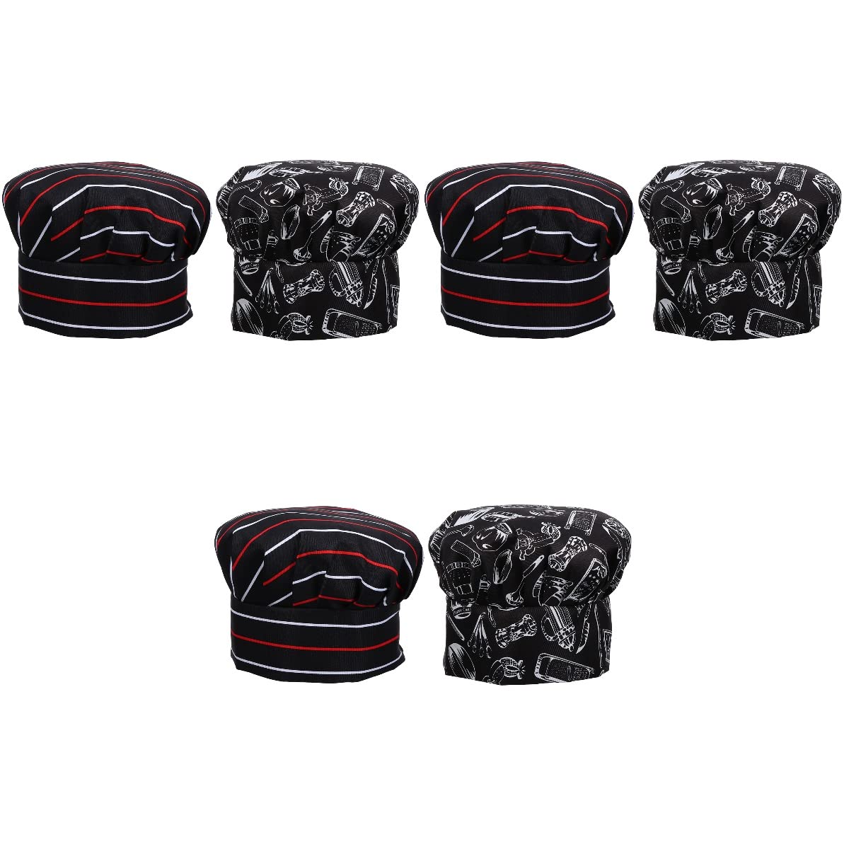 SOIMISS 6 Piezas Sombrero De Cocinero Gorras con Clase Gorra De Cocinero Gorra De Chef De Cocina Gorro De Cocinero Sombrero Alto De Cocinero Tapa De Cocina Parilla Algodón Antiguo