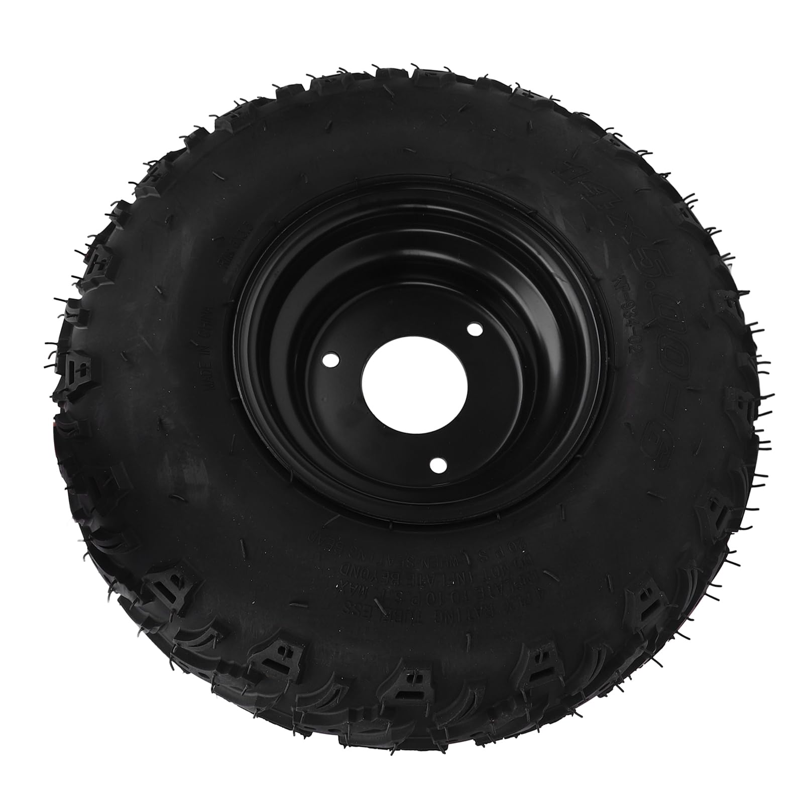 14X5.00 6 Pneumatici ATV Cerchio in lega di alluminio nero 3 fori 6PR Pneumatici in gomma antiforatura per Go Kart Fuoristrada Carrello Tutti i terreni