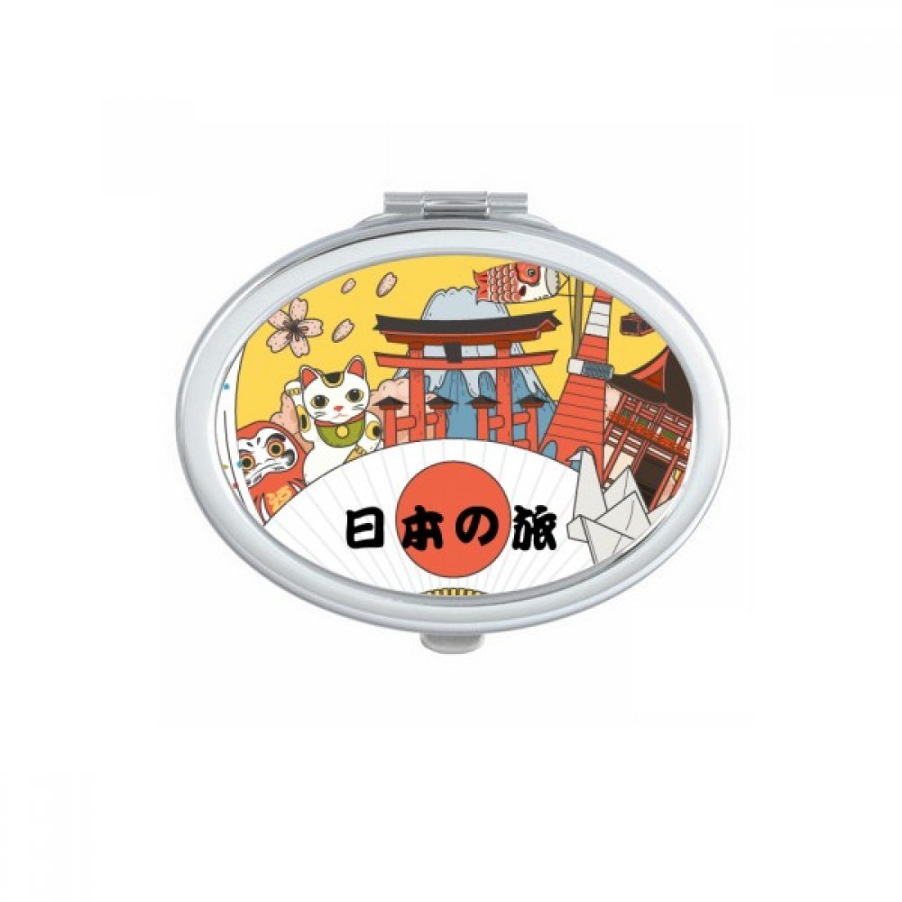 Miroir de poche portable mignon pour des retouches maquillage parfaites au quotidien en terrasse