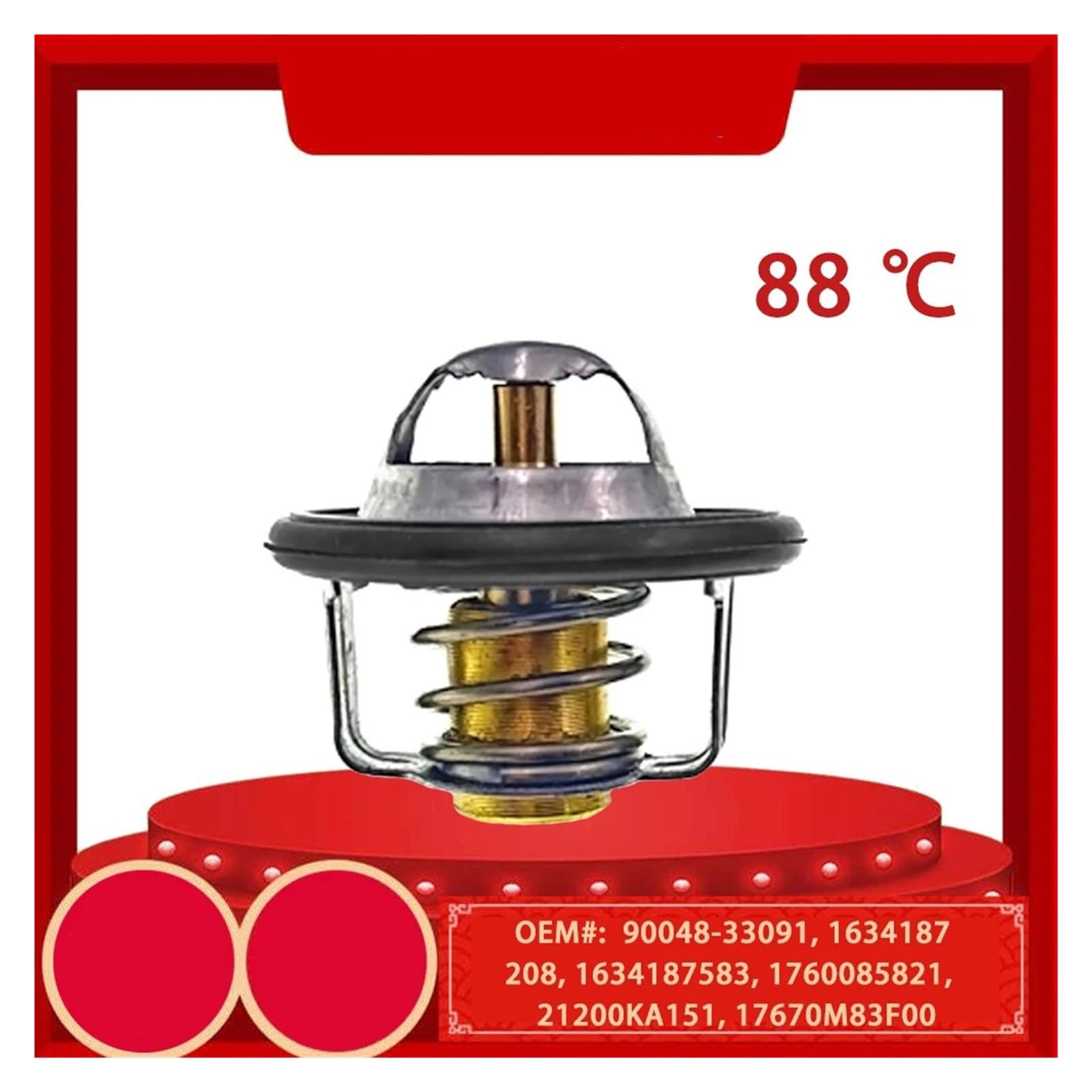Coolant Thermostat,Fit For Subaru, Suzuki, Swifi Baleno Jimny 1.3 .0 .6 .9 16V 88℃ zespół obudowy termostatu płynu chłodzącego silnik