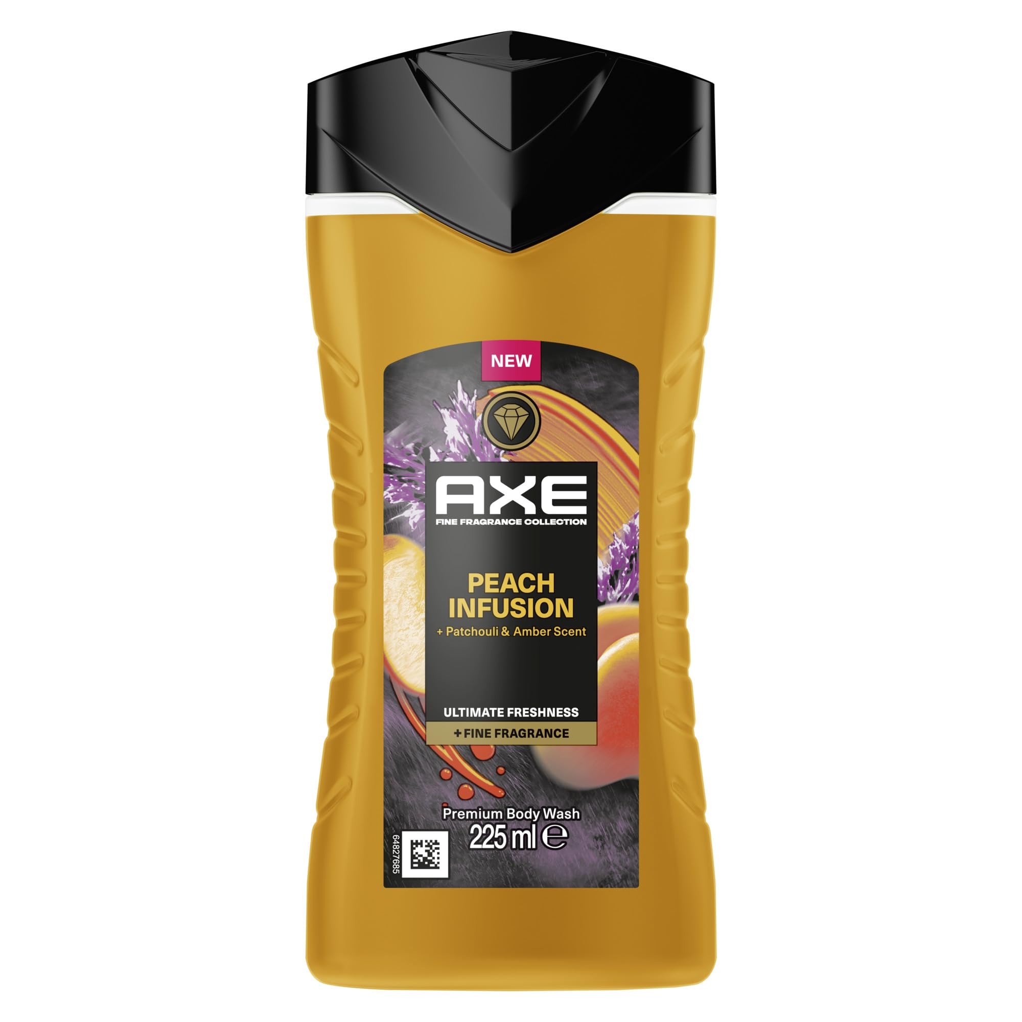 Axe Fine Fragrance Collection DUSCHGEL/FLUESSIGSEIFE Peach Infusion Premium Body Wash für 12 Stunden langanhaltende Frische verleiht einen spektakulären Duft unter der Dusche 225 ml